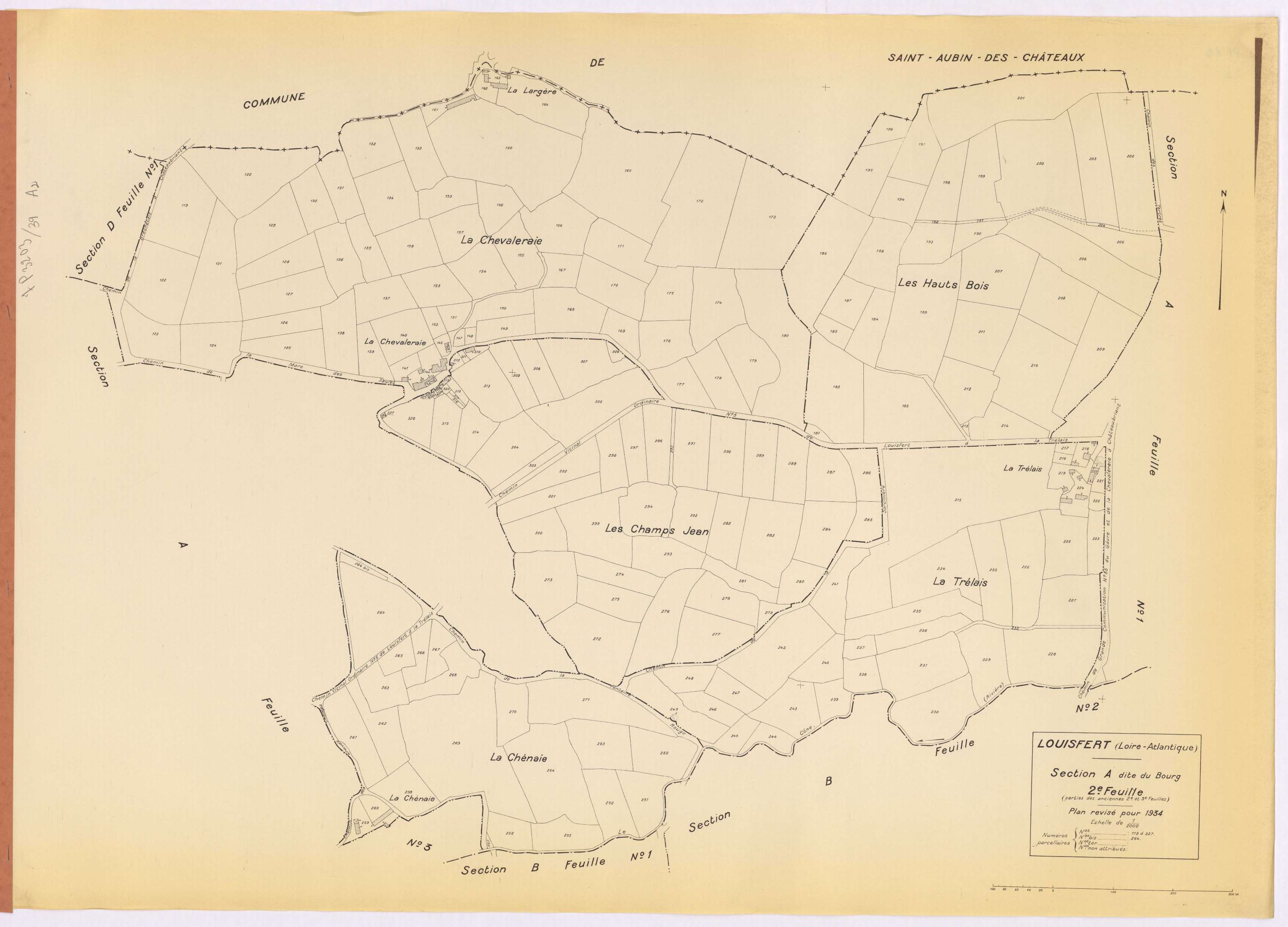 Louisfert - Section A2 Bourg (section du) ; 119-327