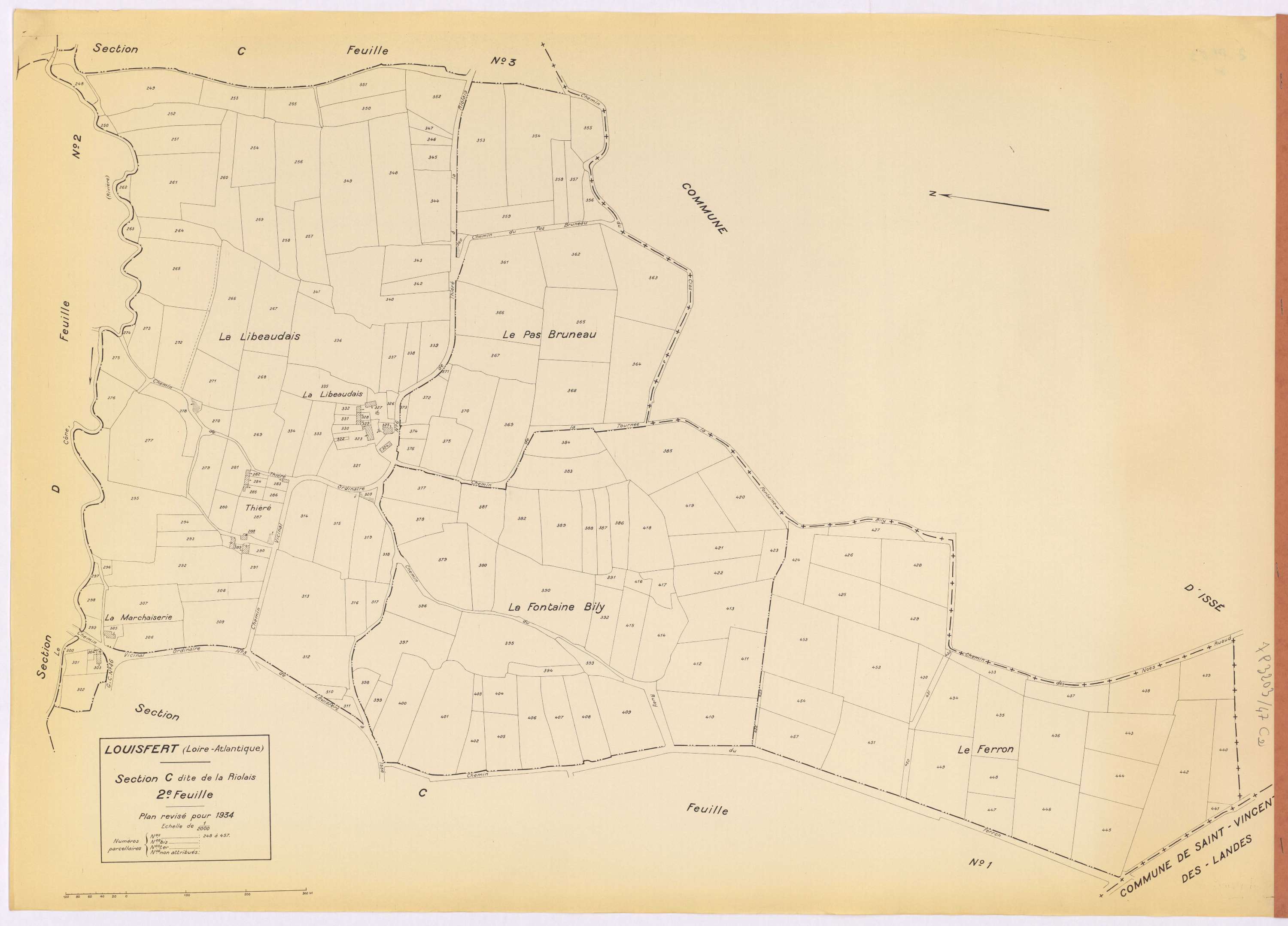 Louisfert - Section C2 Riolais (section de La) ; 248-457