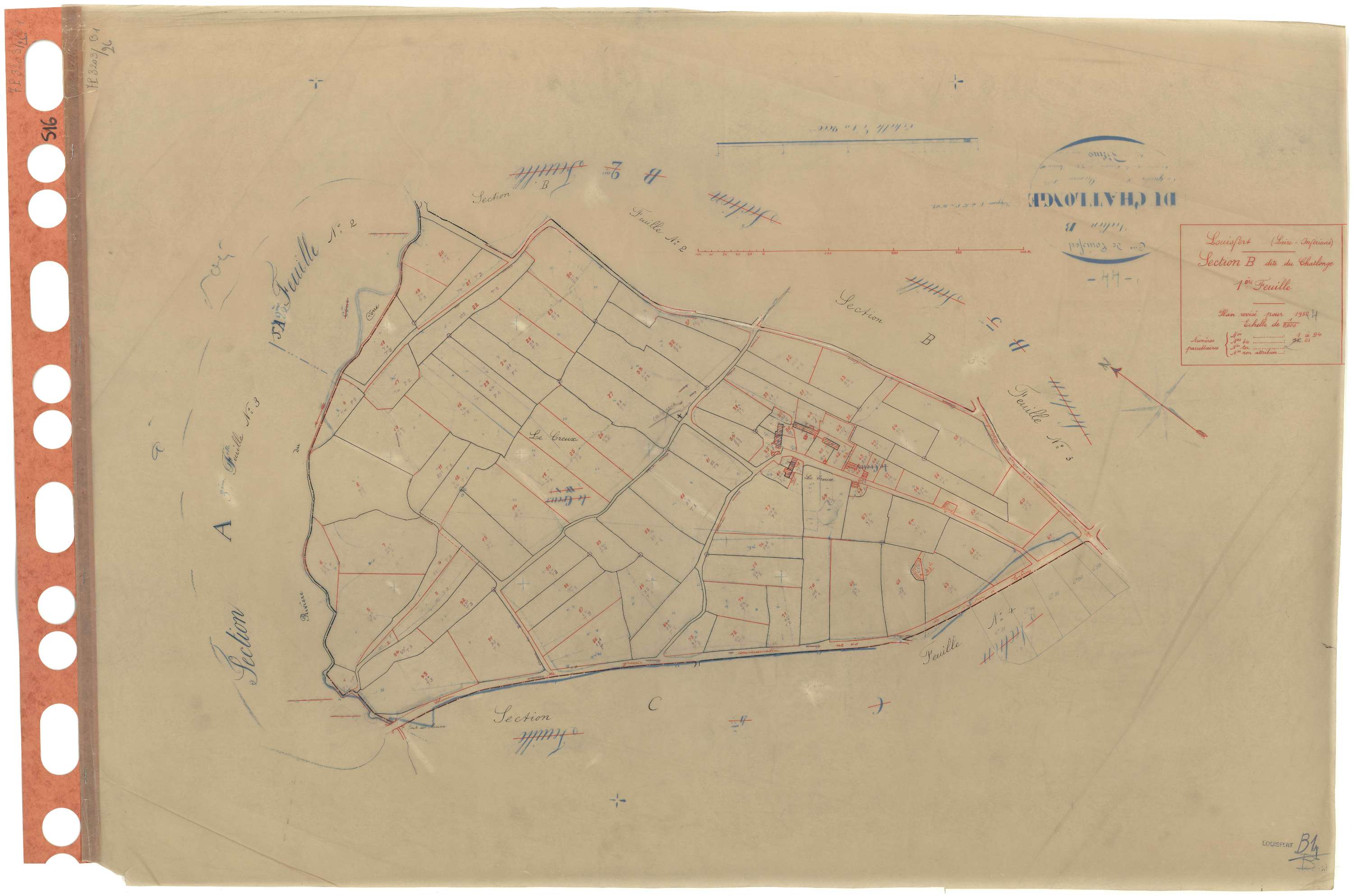 Louisfert - Section B1 Chatlonge (section du) . 1-94
