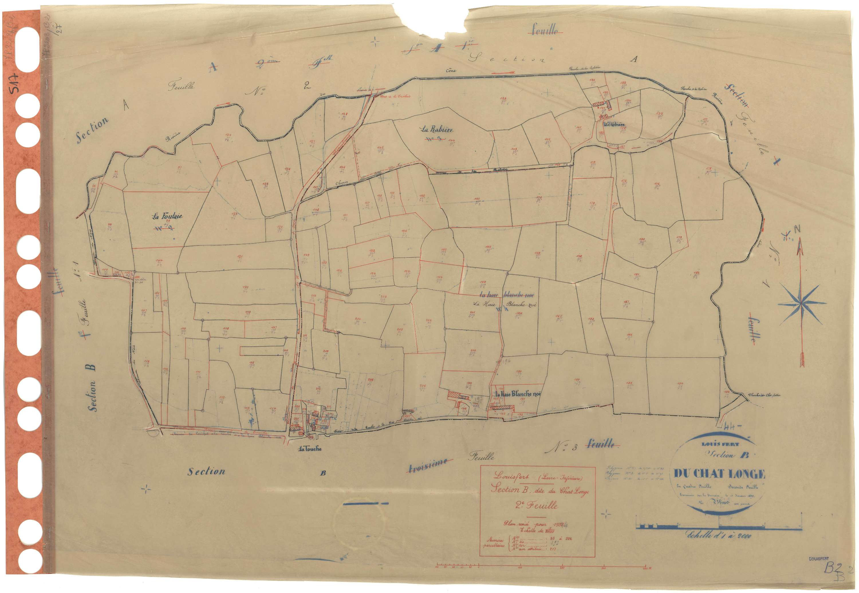 Louisfert - Section B2 Chatlonge (section du) . 95-222