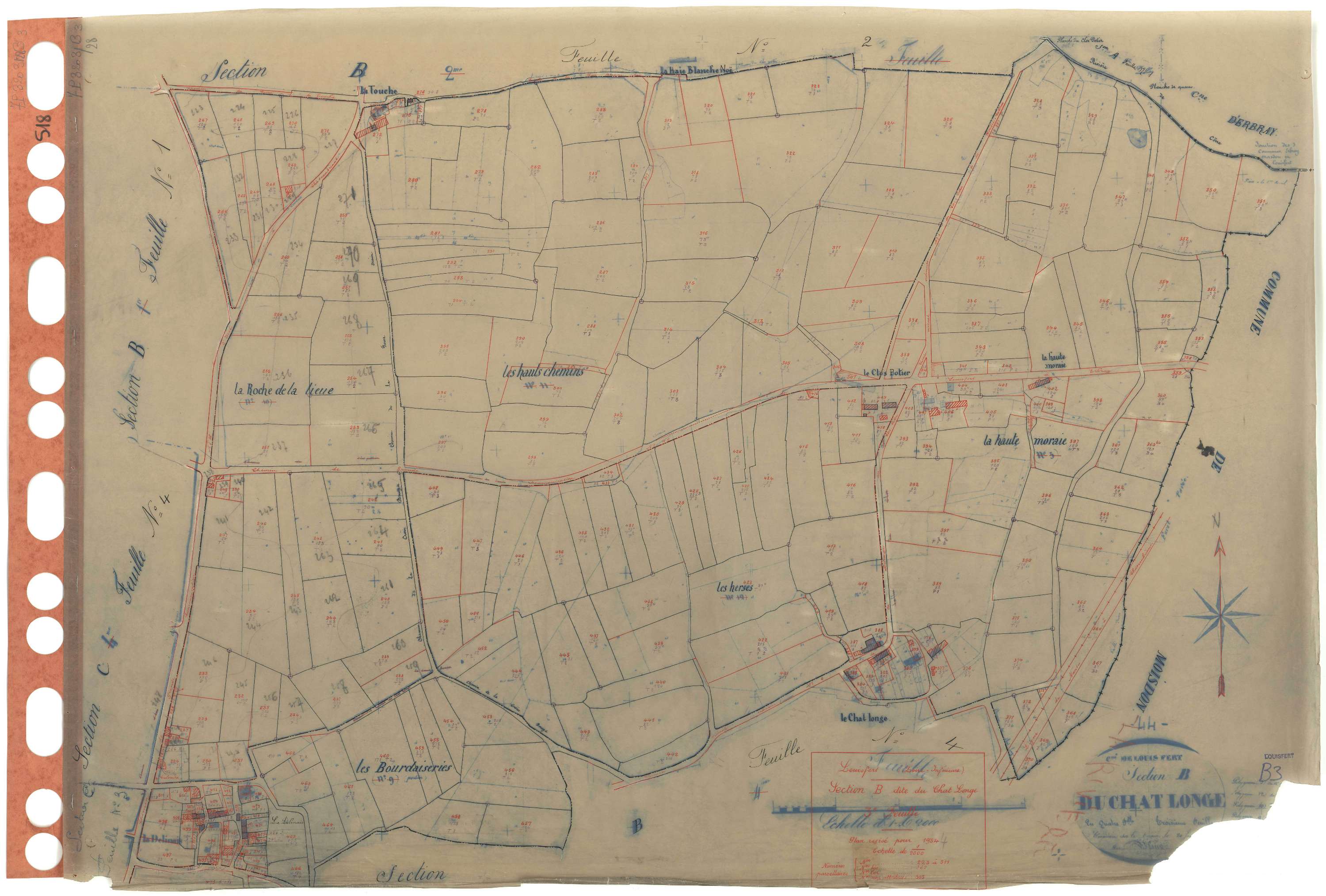 Louisfert - Section B3 Chatlonge (section du) . 223-511