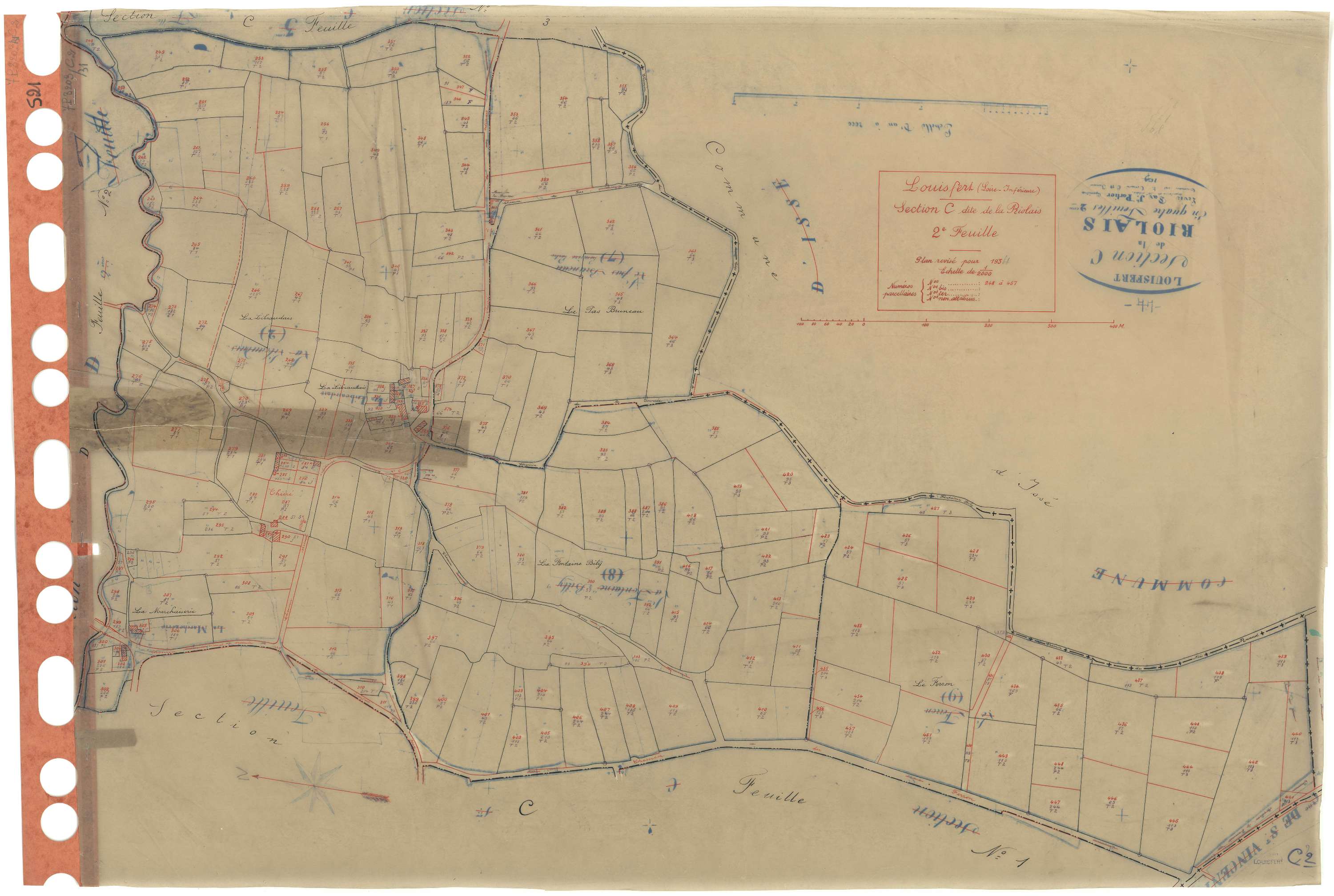 Louisfert - Section C2 Riolais (section de La) . 248-457