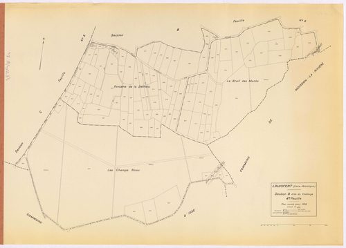 Louisfert - Section B4 Chatlonge (section du) ; 512-630