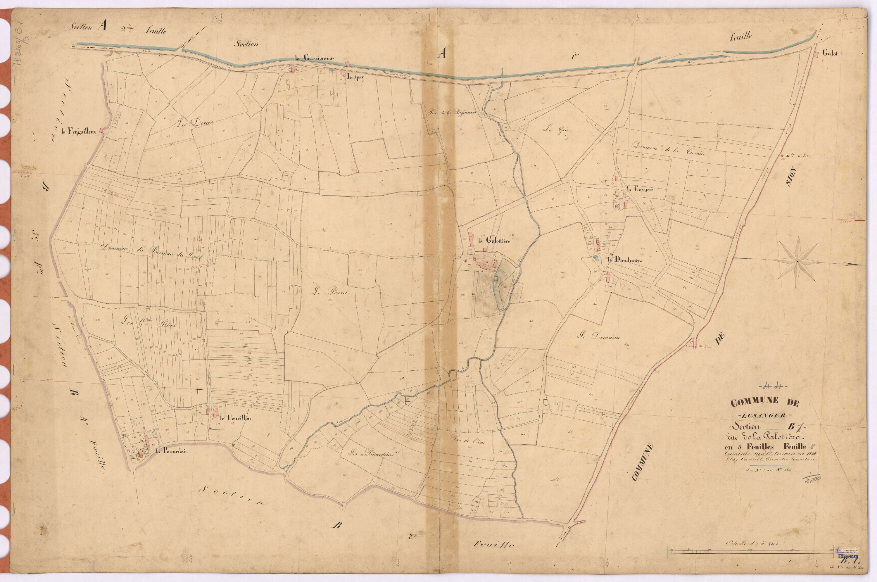 Lusanger - Section B1 Galotière (section de La) ; 1-466