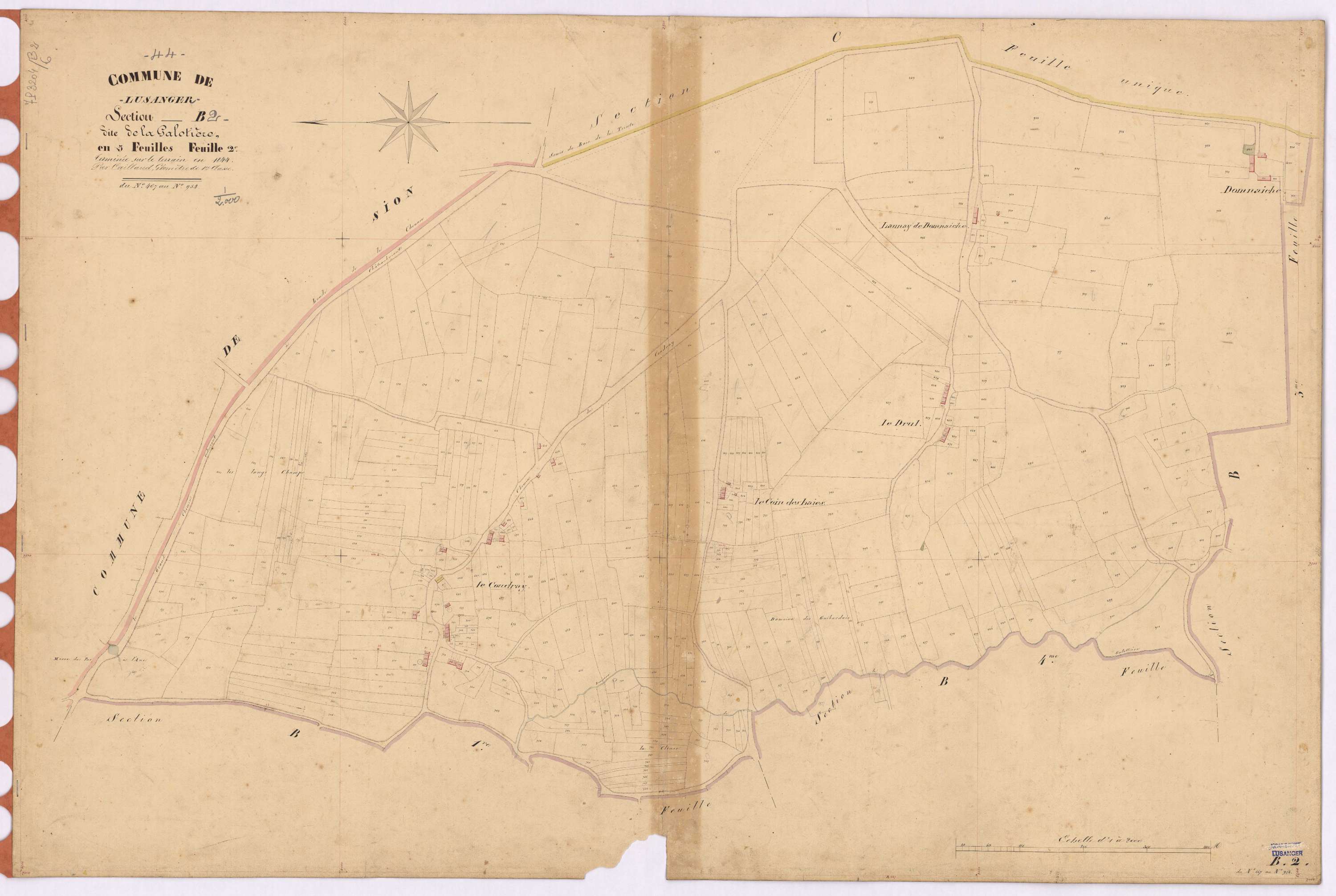 Lusanger - Section B2 Galotière (section de La) ; 467-954