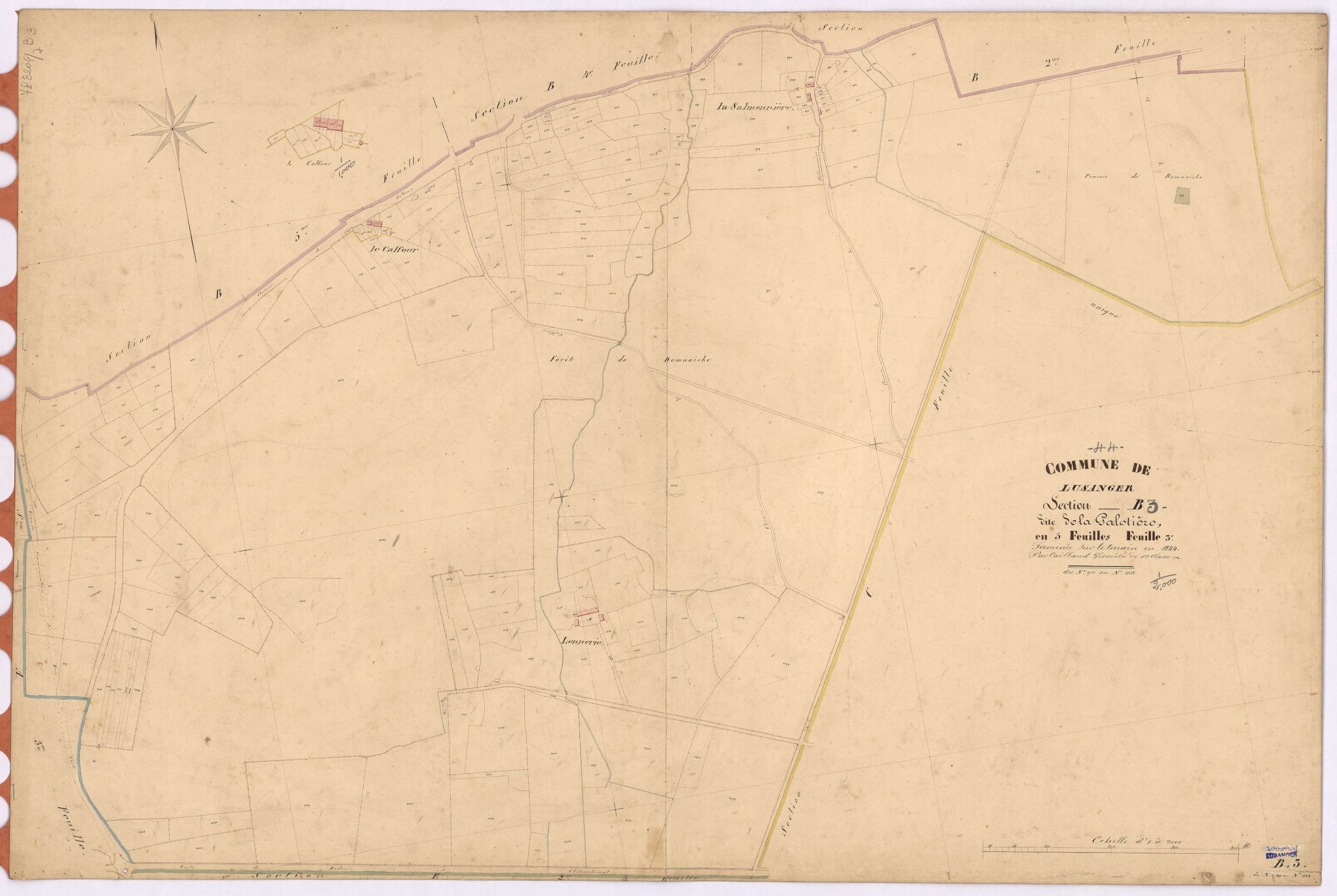 Lusanger - Section B3 Galotière (section de La) ; 955-1138