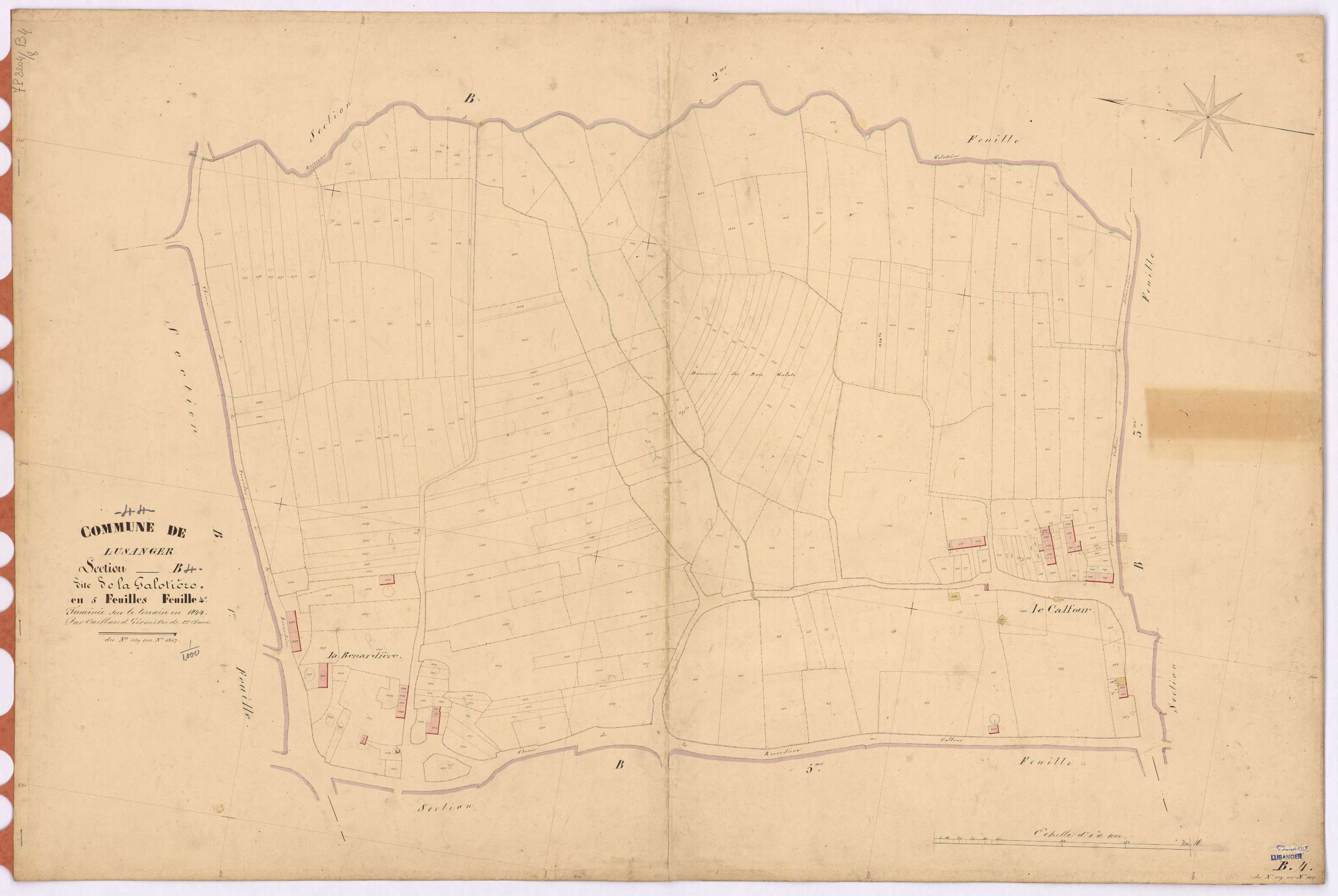 Lusanger - Section B4 Galotière (section de La) ; 1139-1407