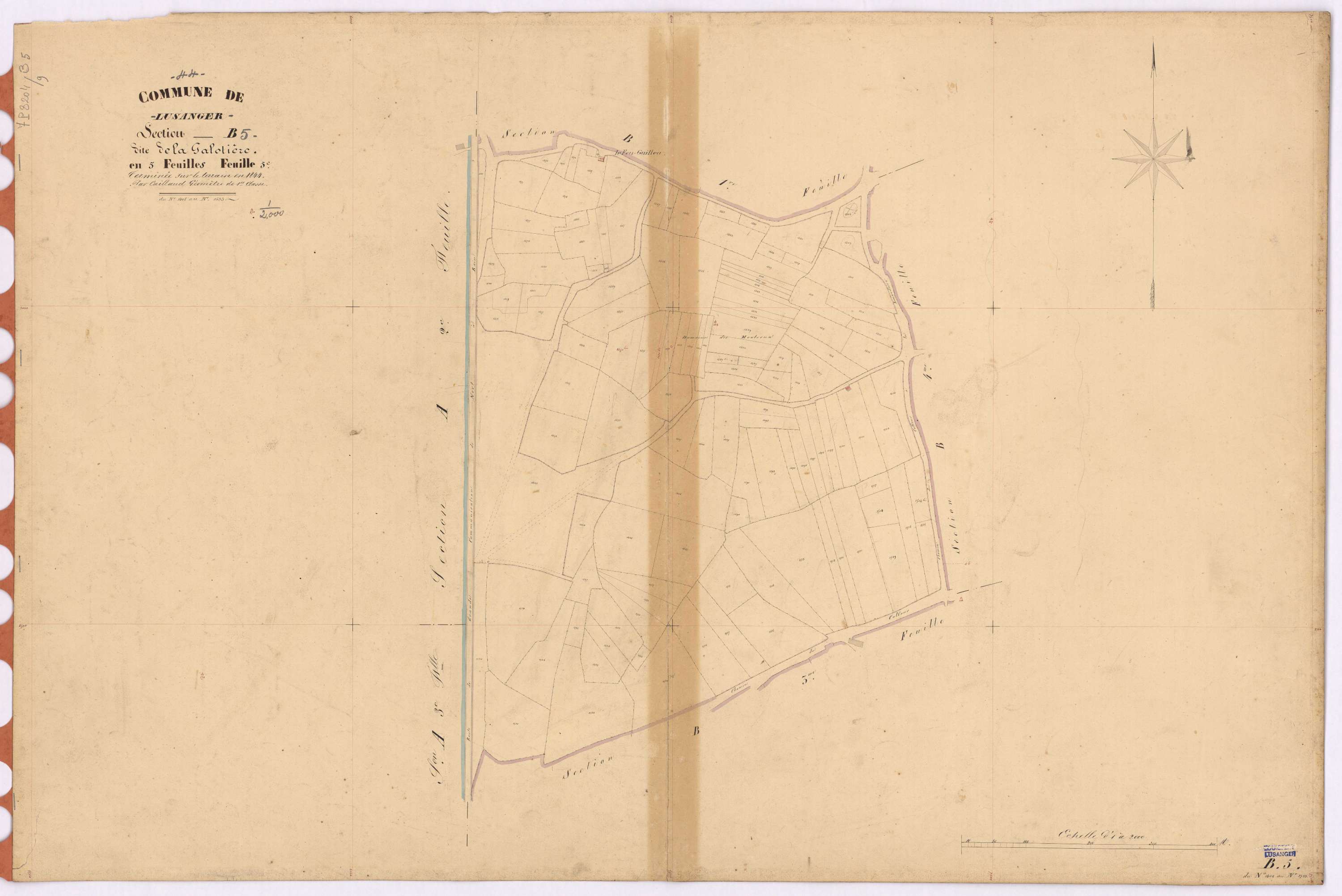 Lusanger - Section B5 Galotière (section de La) ; 1408-1533