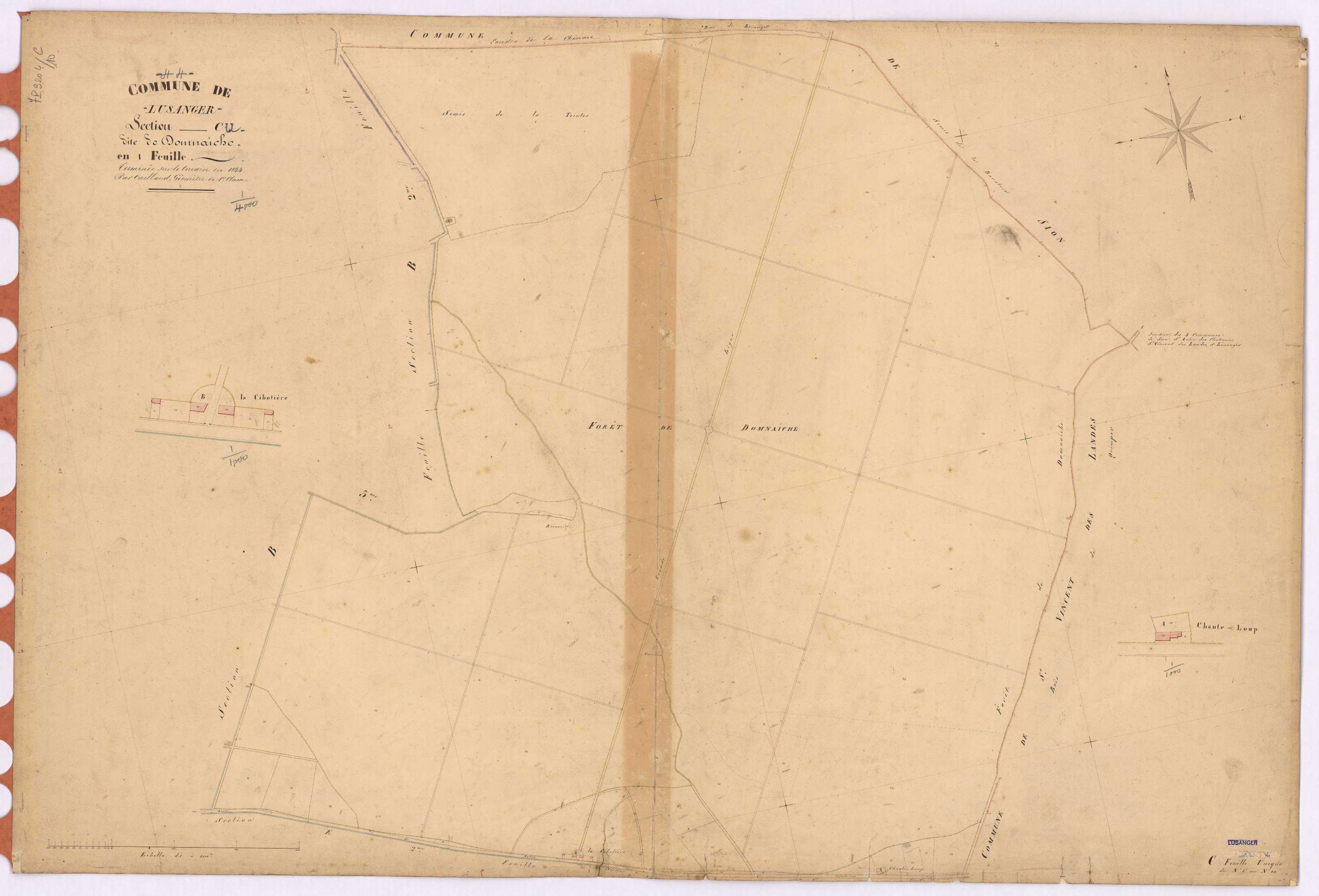 Lusanger - Section C Domnaiche (section de) ; 1-60