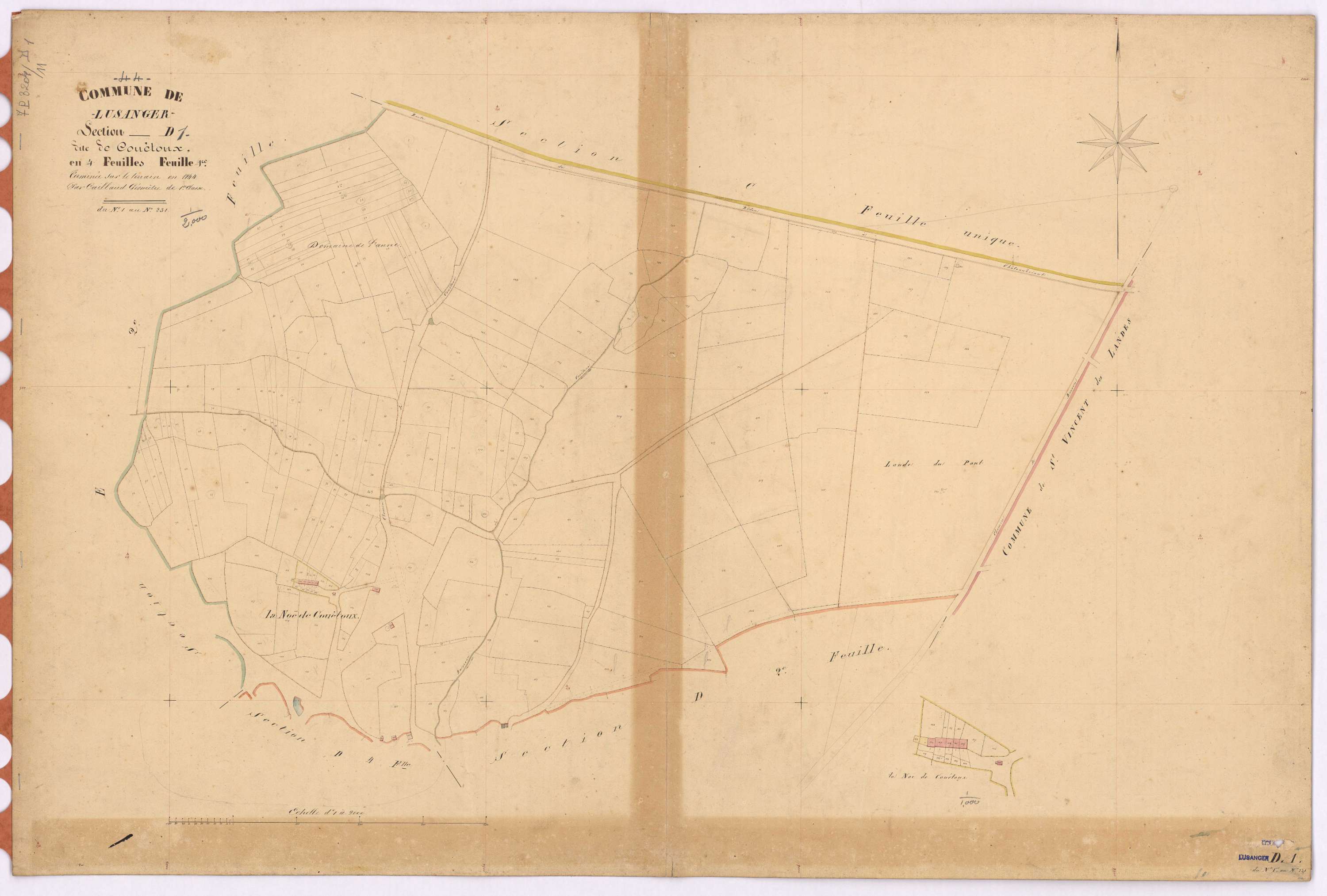 Lusanger - Section D1 Couétoux (section de) ; 1-231