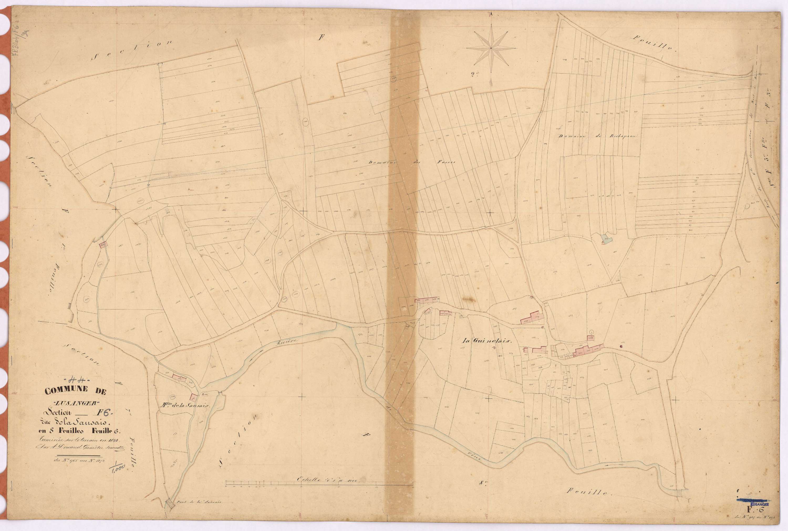 Lusanger - Section F6 Sausais (section de La) ; 965-1272