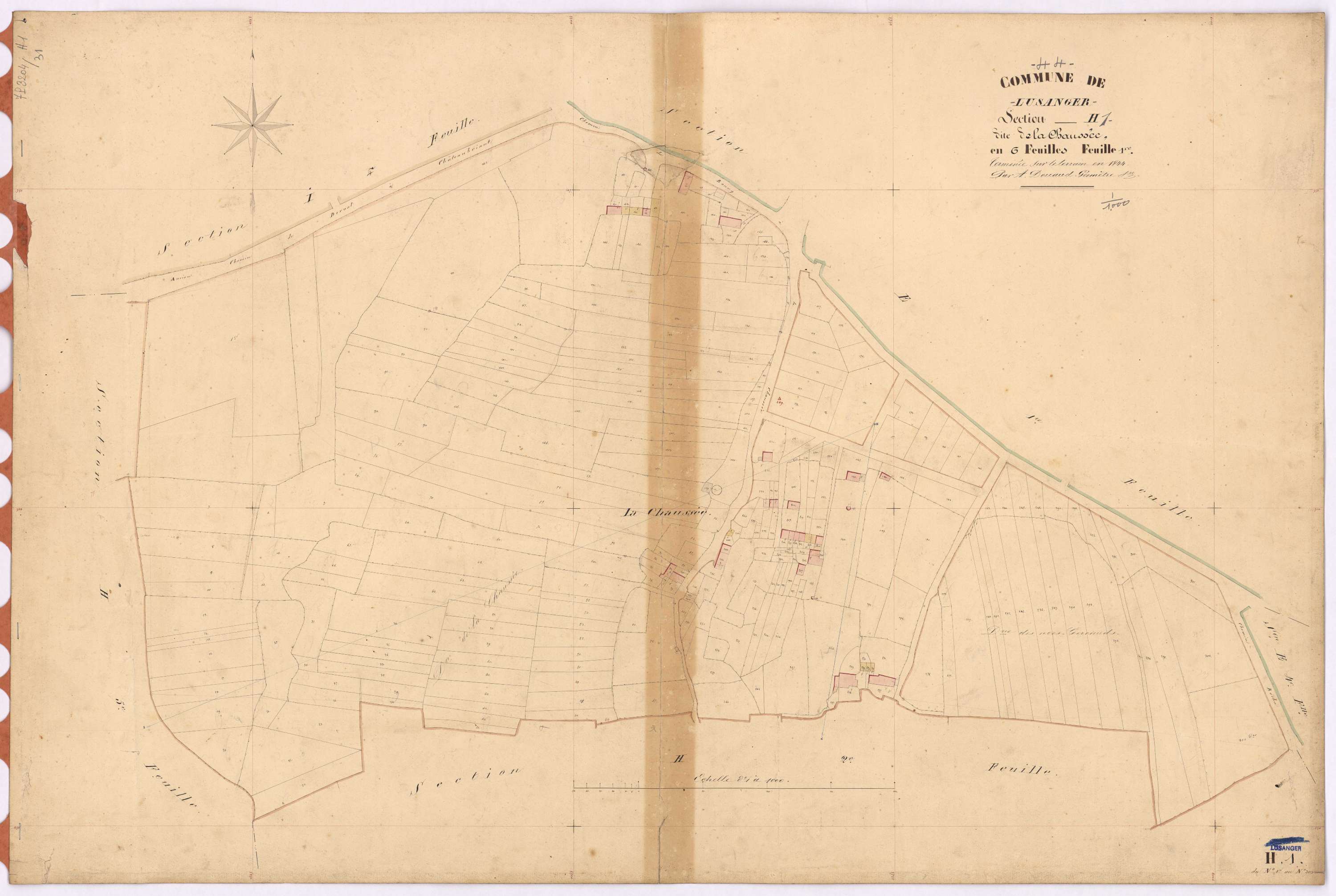 Lusanger - Section H1 Chaussée (section de La) ; 1-303