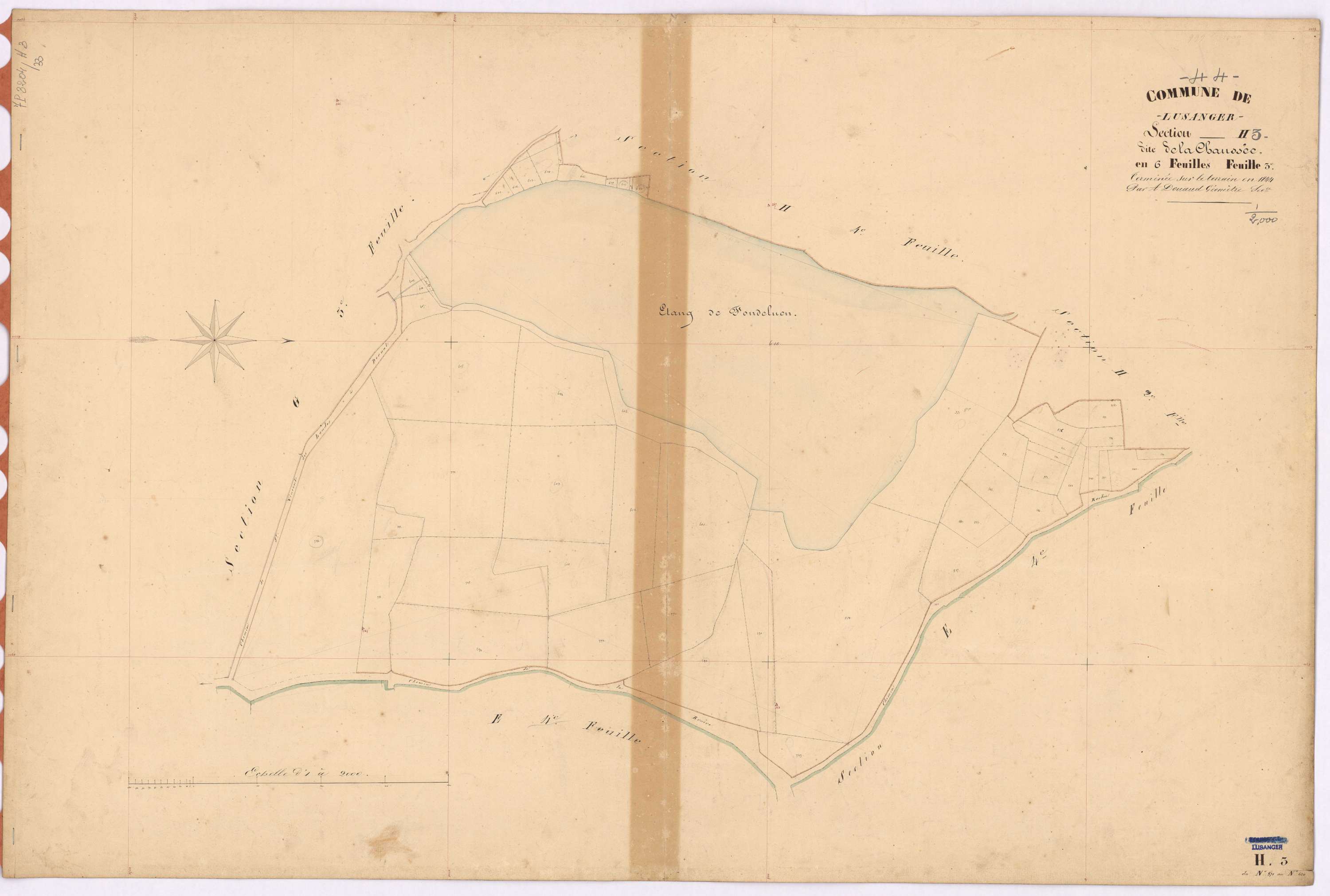 Lusanger - Section H3 Chaussée (section de La) ; 571-620