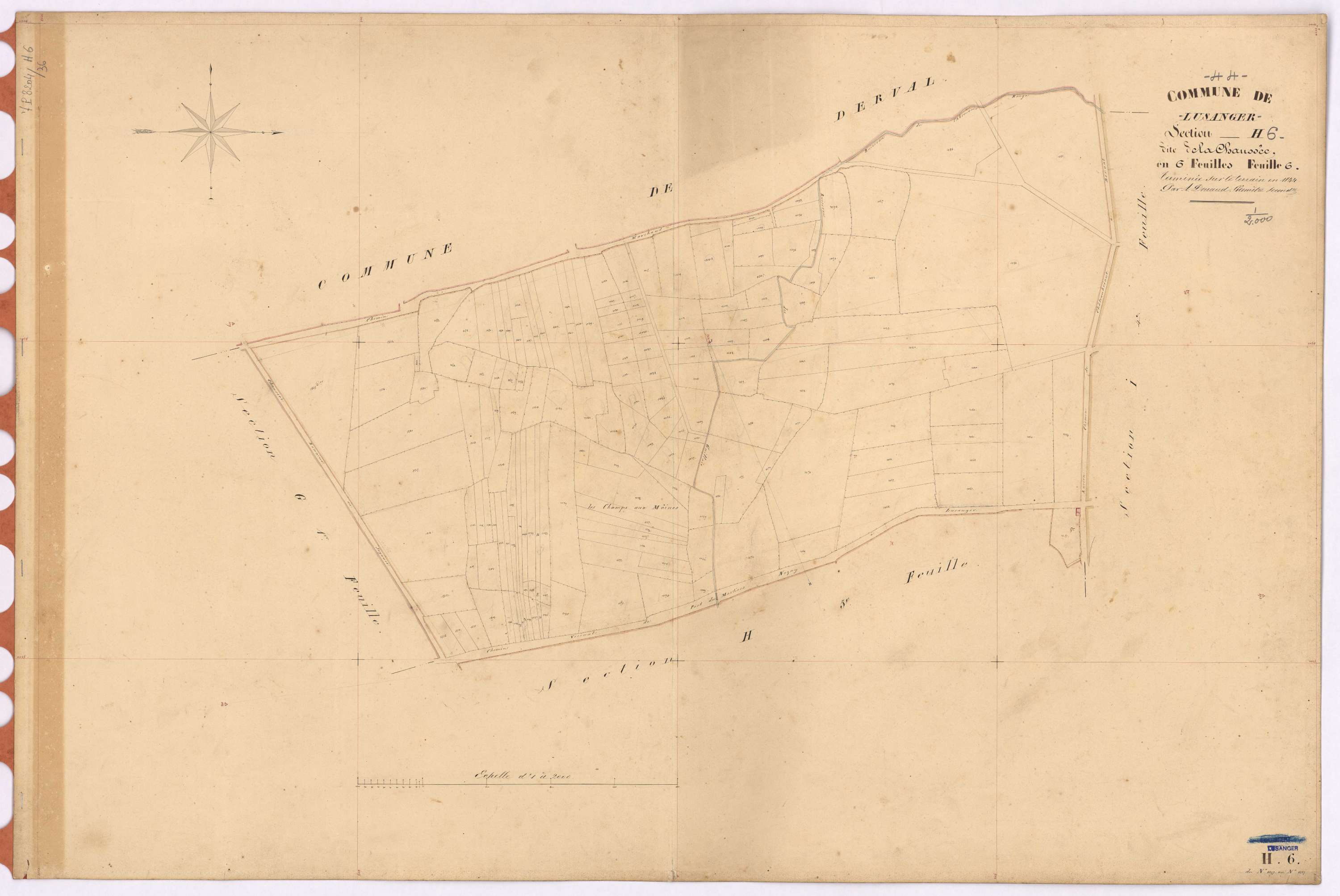 Lusanger - Section H6 Chaussée (section de La) ; 1057-1225