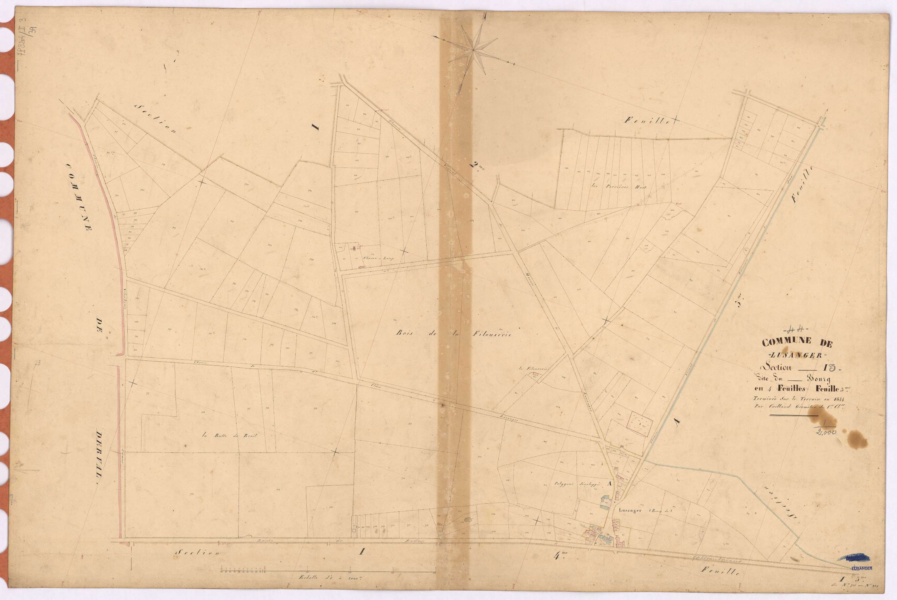 Lusanger - Section I3 Bourg (section du) ; 716-924