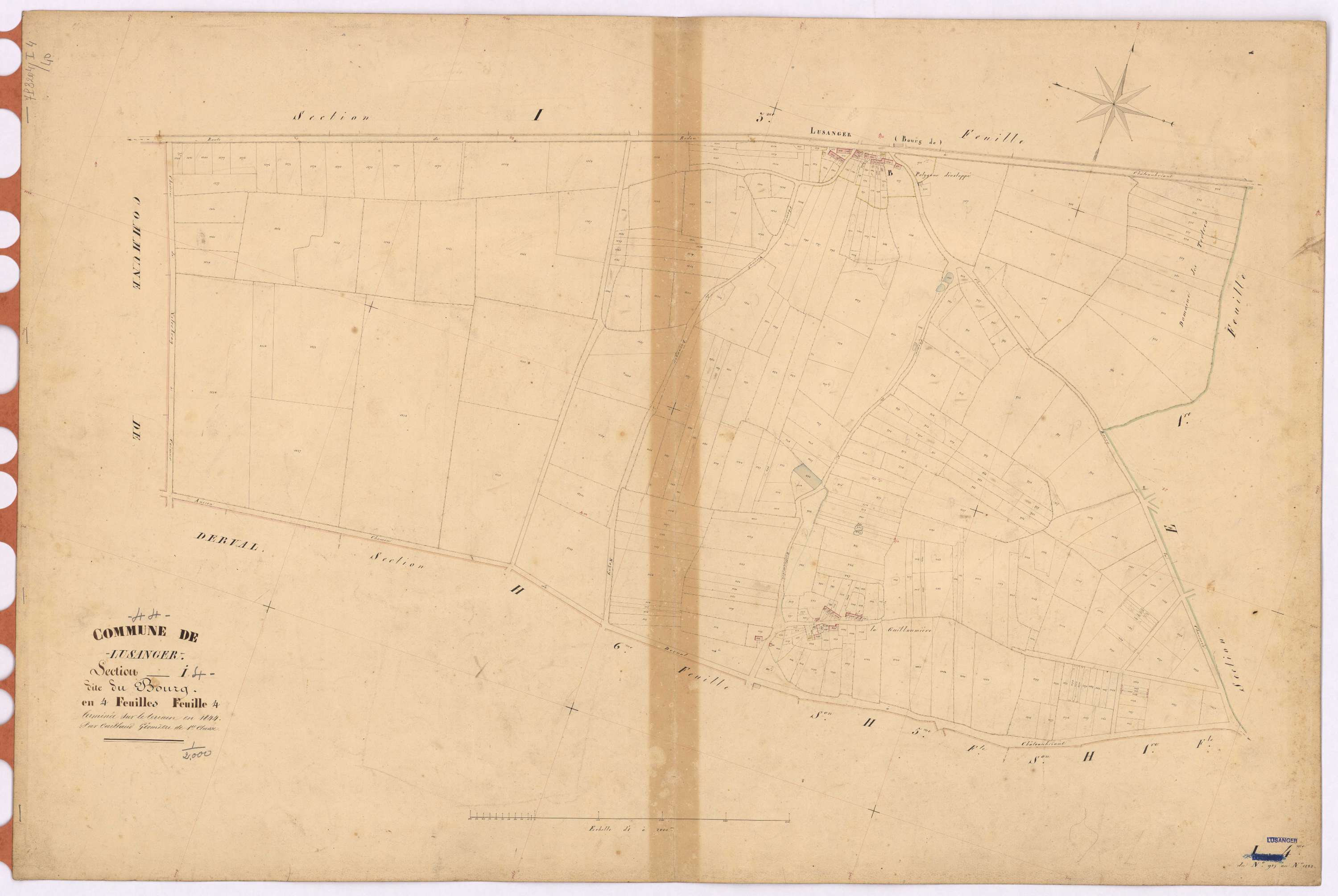 Lusanger - Section I4 Bourg (section du) ; 925-1282