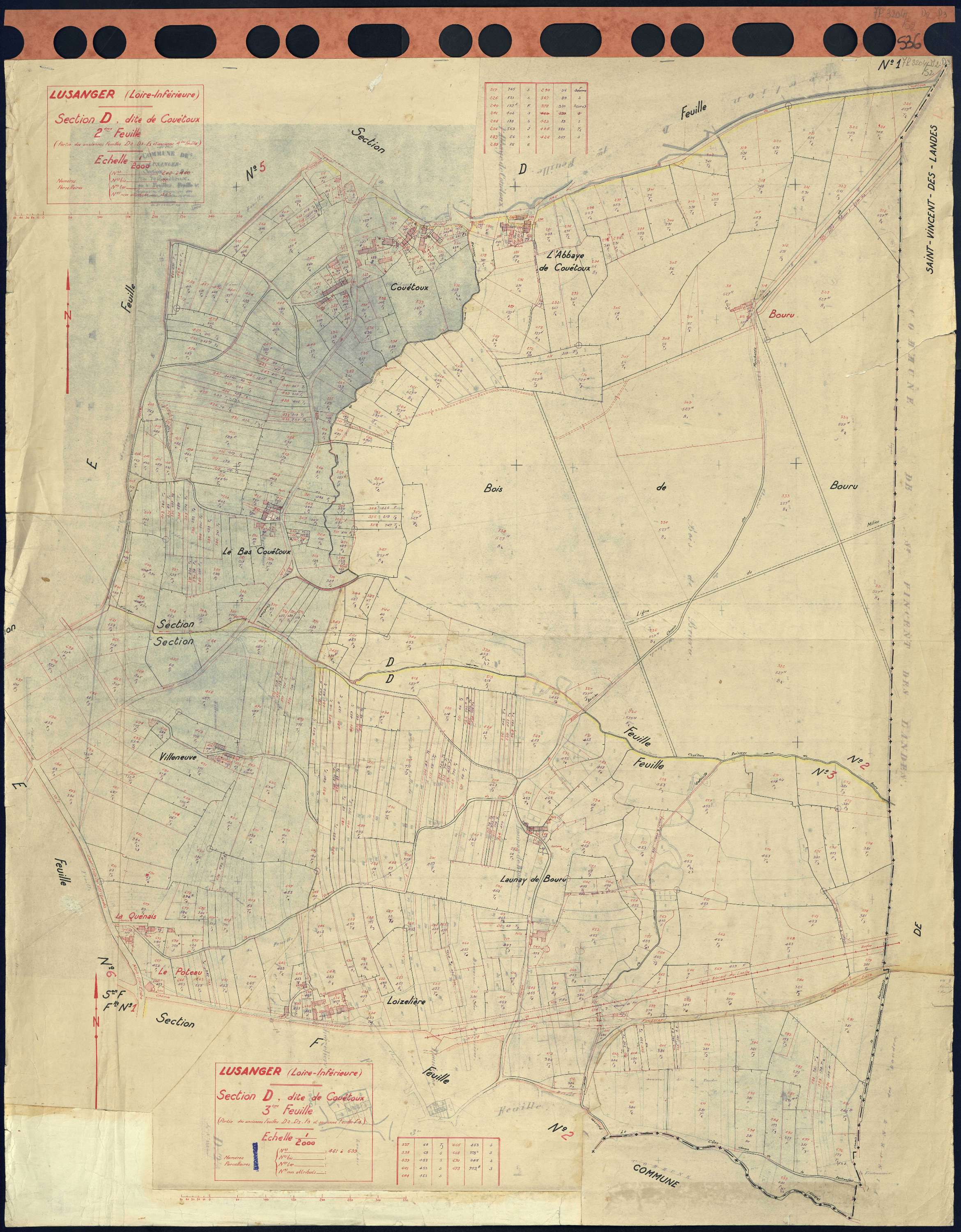 Lusanger - Section D2 D3 Couétoux (section de) . 202-460 . 461-699