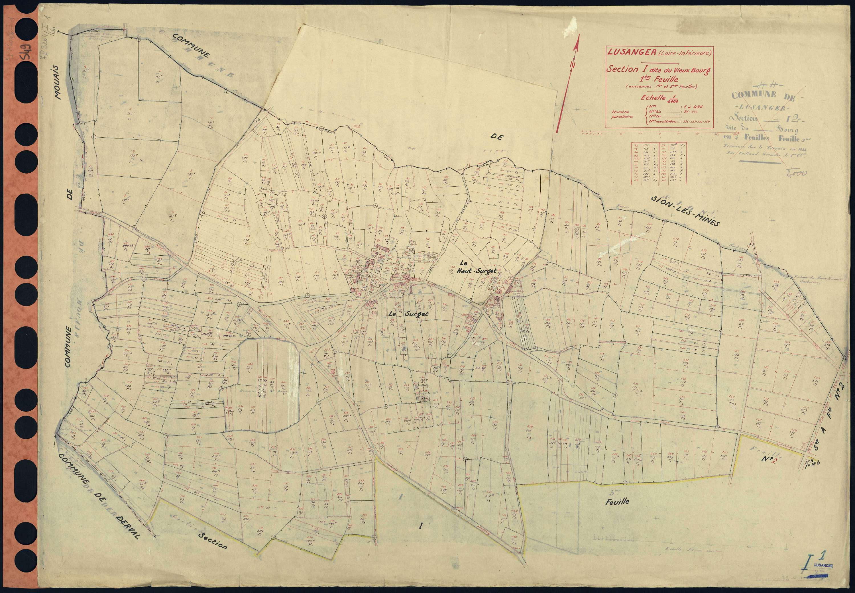 Lusanger - Section I1 Vieux Bourg (section du) . 1-486