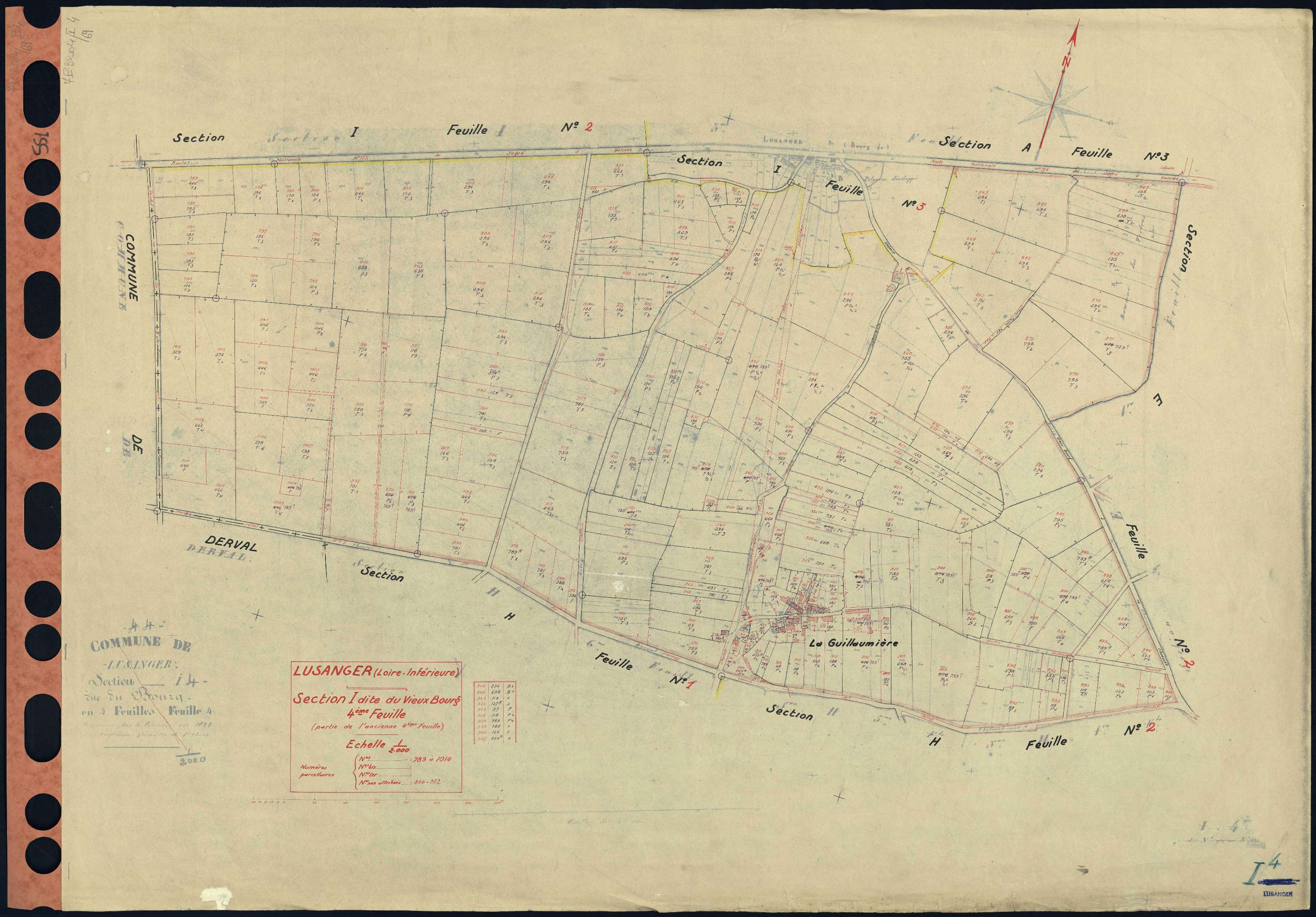 Lusanger - Section I4 Vieux Bourg (section du) . 789-1014