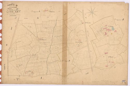 Lusanger - Section A2 Rue du Bourg (section de La) ; 203-812