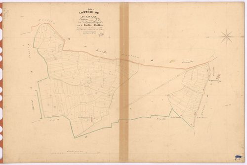 Lusanger - Section E3 Tertre-Gicquel (section du) ; 205-455