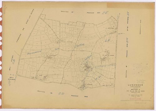Lusanger - Section A2 Rue du Bourg (section de La) ; 109-439