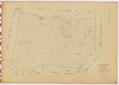Lusanger - Section A3 Rue du Bourg (section de La) ; 440-705