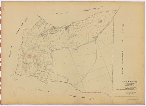 Lusanger - Section D2 Couétoux (section de) ; 202-460
