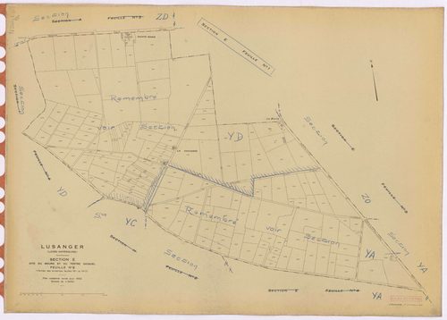 Lusanger - Section E2 Bourg et Tertre Gicquel (section du) ; 181-358