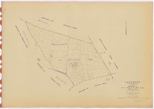 Lusanger - Section E4 Bourg et Tertre Gicquel (section du) ; 561-654
