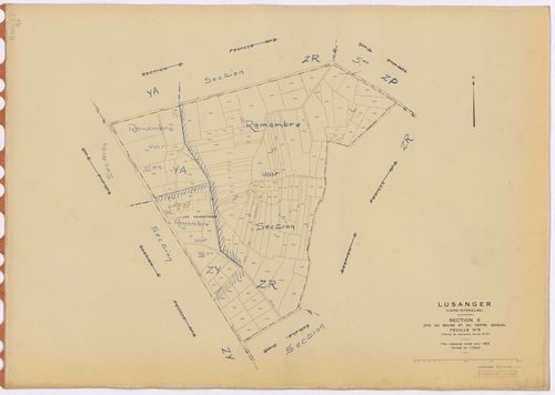 Lusanger - Section E5 Bourg et Tertre Gicquel (section du) ; 655-797
