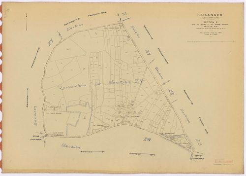 Lusanger - Section E6 Bourg et Tertre Gicquel (section du) ; 798-977