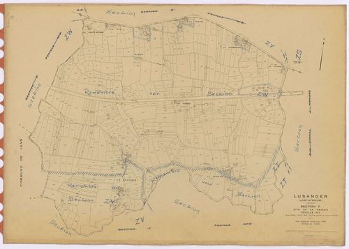 Lusanger - Section F1 Sauzaie (section de La) ; 1-575