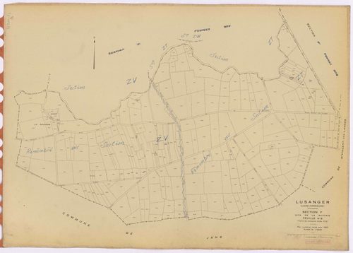 Lusanger - Section F3 Sauzaie (section de La) ; 679-910