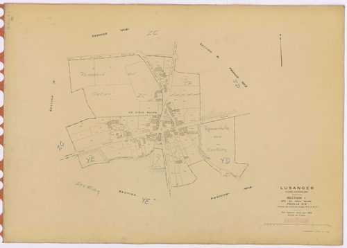 Lusanger - Section I3 Vieux Bourg (section du) ; 709-788