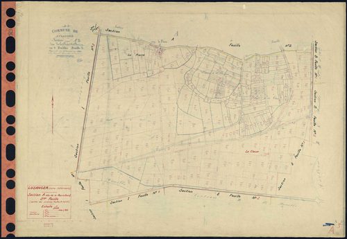 Lusanger - Section A3 Rue du Bourg (section de La) . 440-705