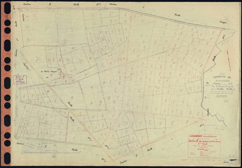 Lusanger - Section E2 E3 Bourg et Tertre Gicquel (section du) . 181-358 . 359-560