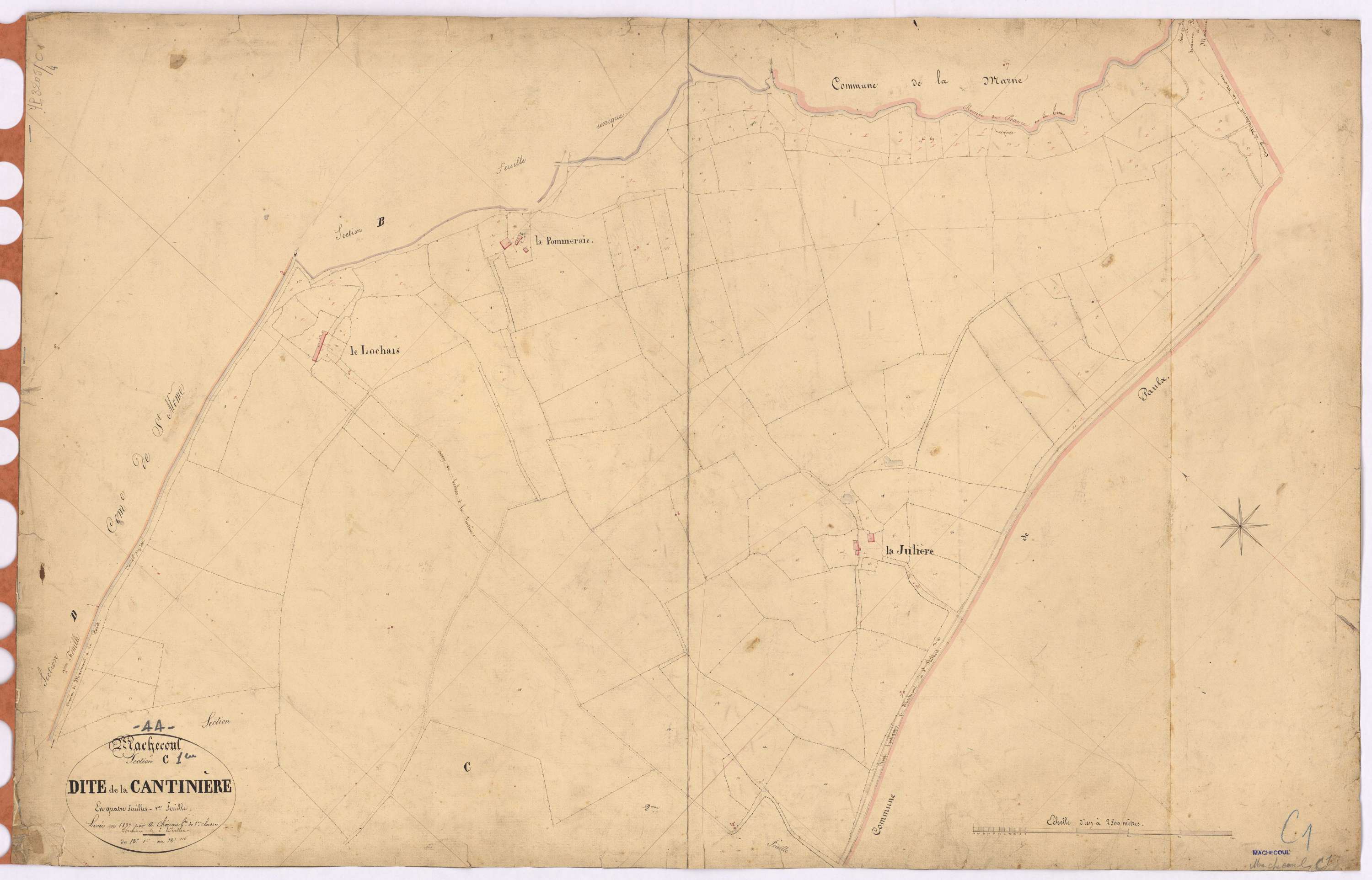 Machecoul - Section C1 Cantinière (section de La) ; 1-116
