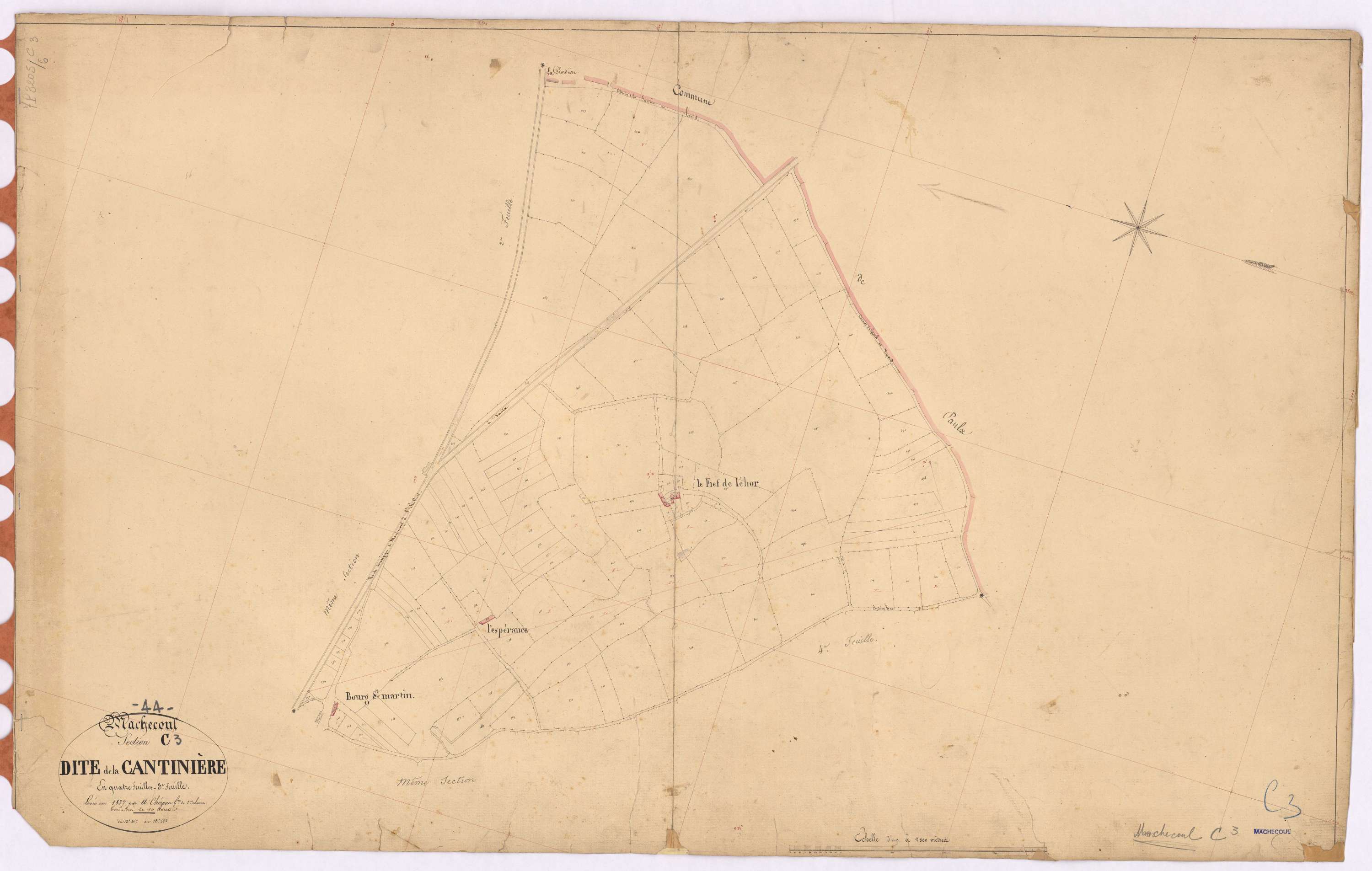 Machecoul - Section C3 Cantinière (section de La) ; 467-580