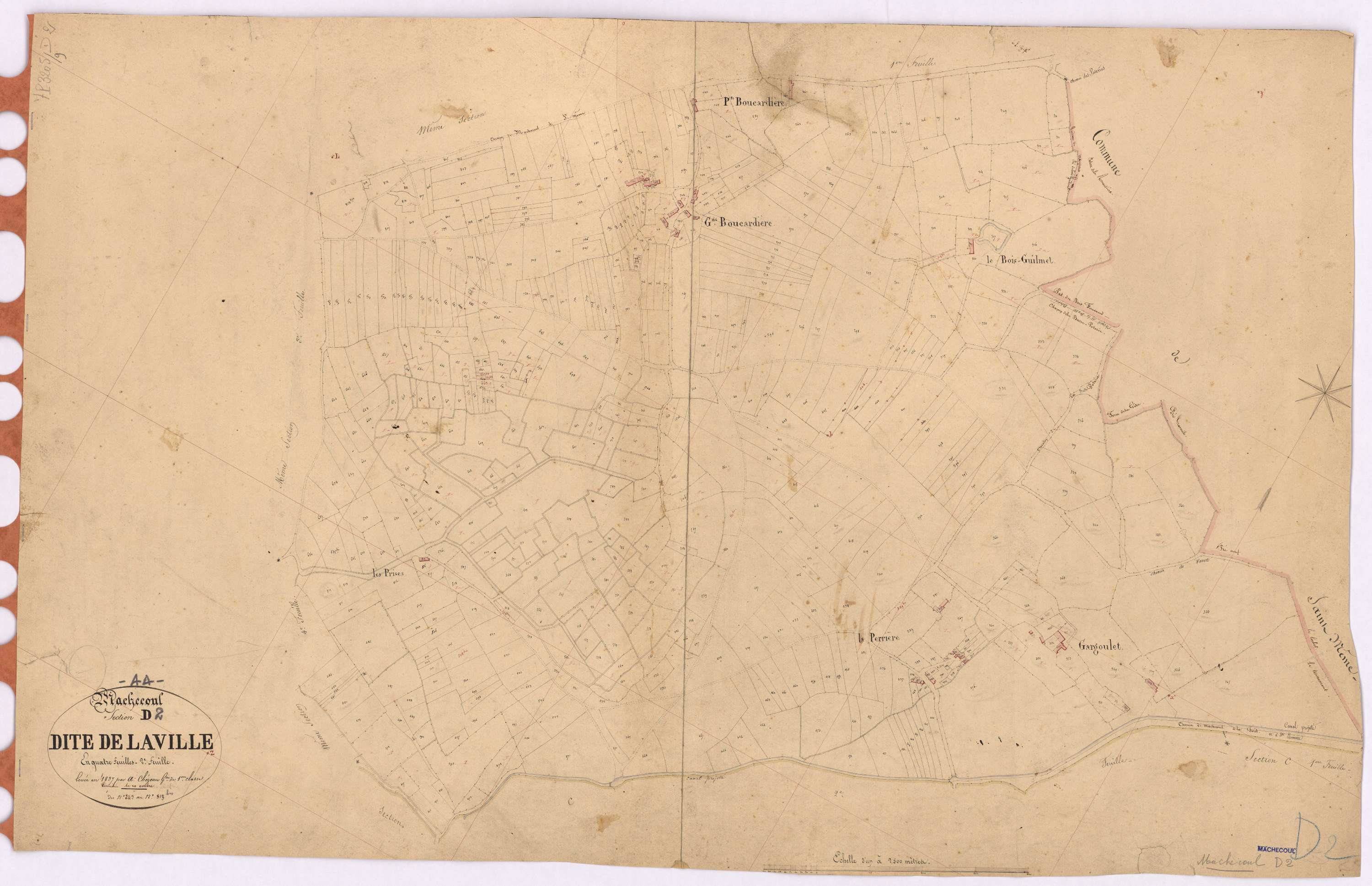 Machecoul - Section D2 Ville (section de La) ; 243-813bis