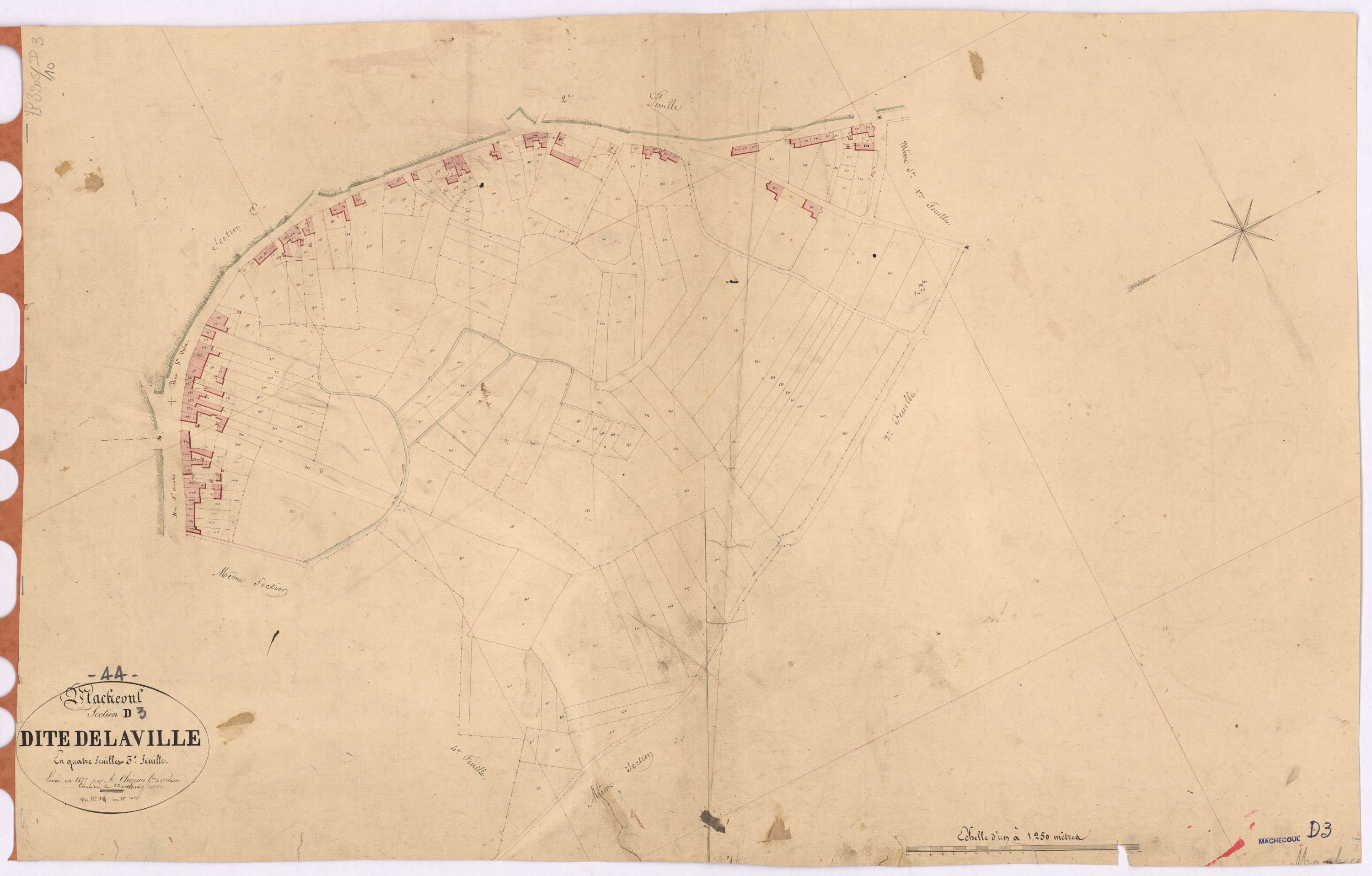Machecoul - Section D3 Ville (section de La) ; 814-1015