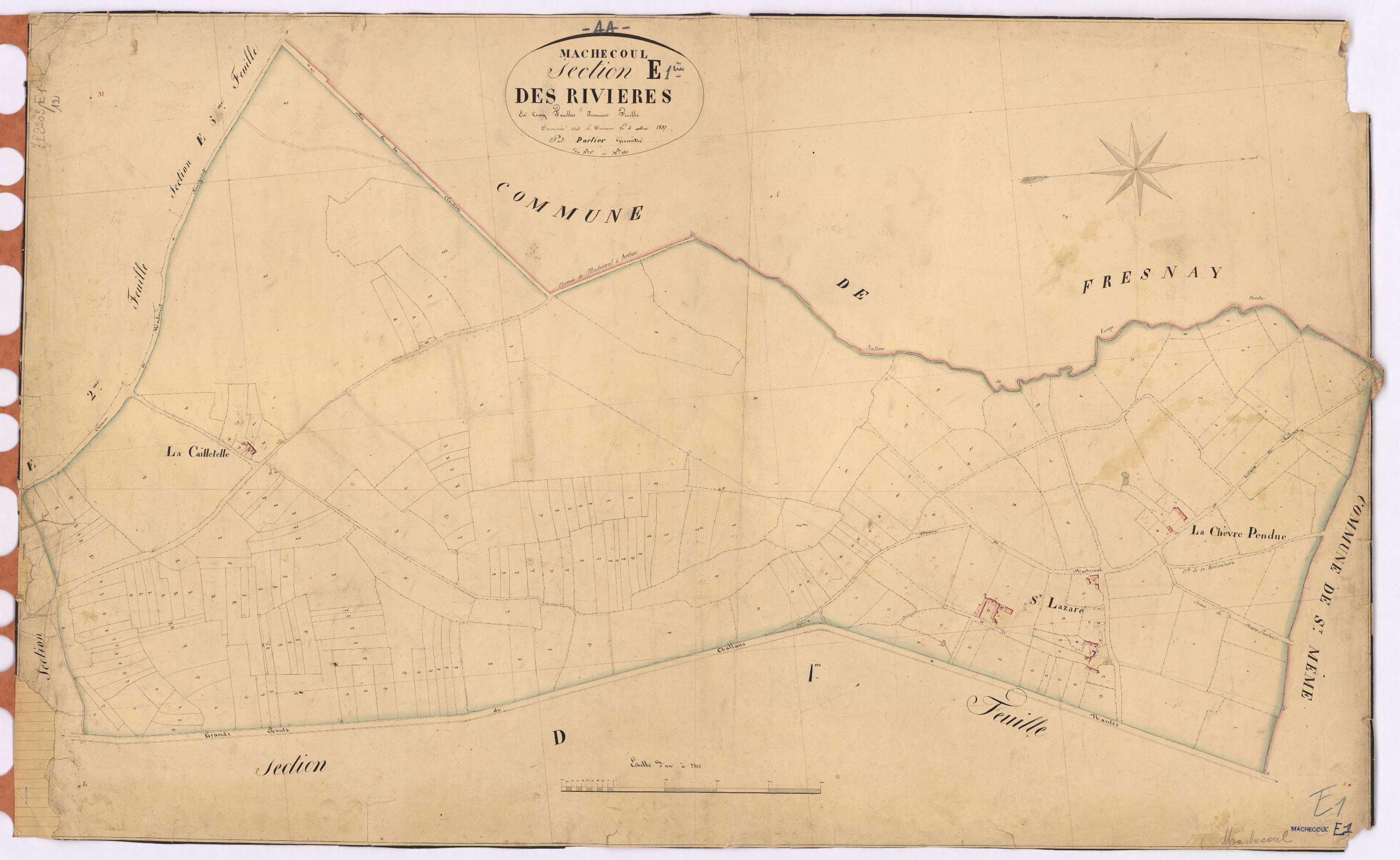 Machecoul - Section E1 Rivières (section des) ; 1-235