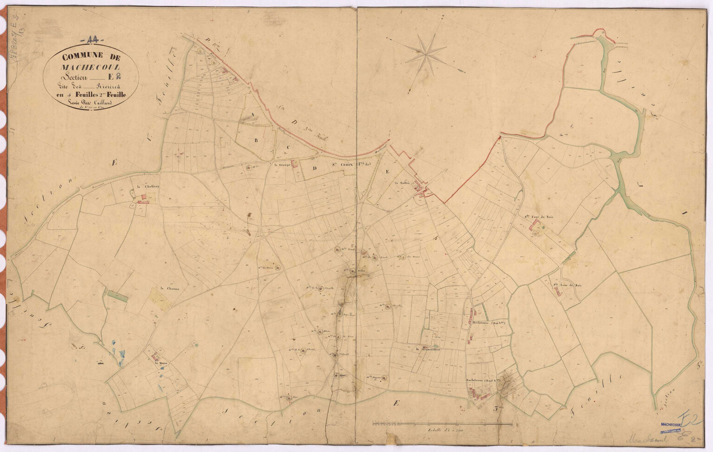 Machecoul - Section E2 Rivières (section des) ; 236-821