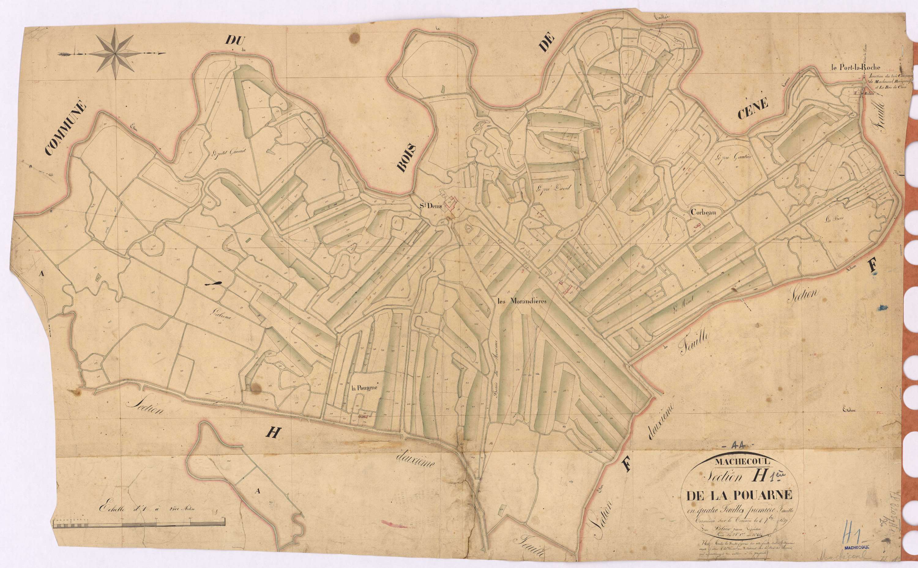 Machecoul - Section H1 Pouarne (section de La) ; 1-459