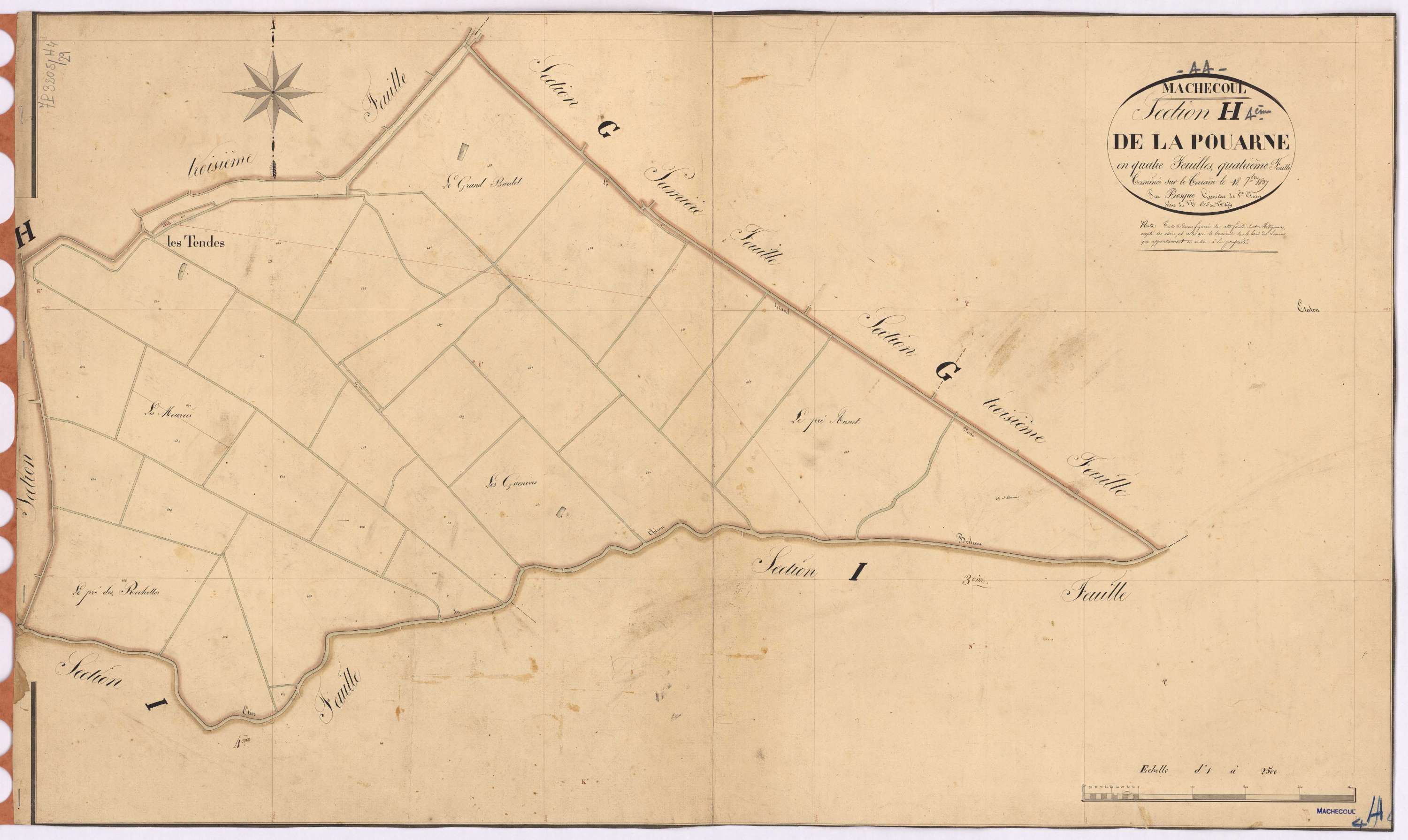 Machecoul - Section H4 Pouarne (section de La) ; 625-659