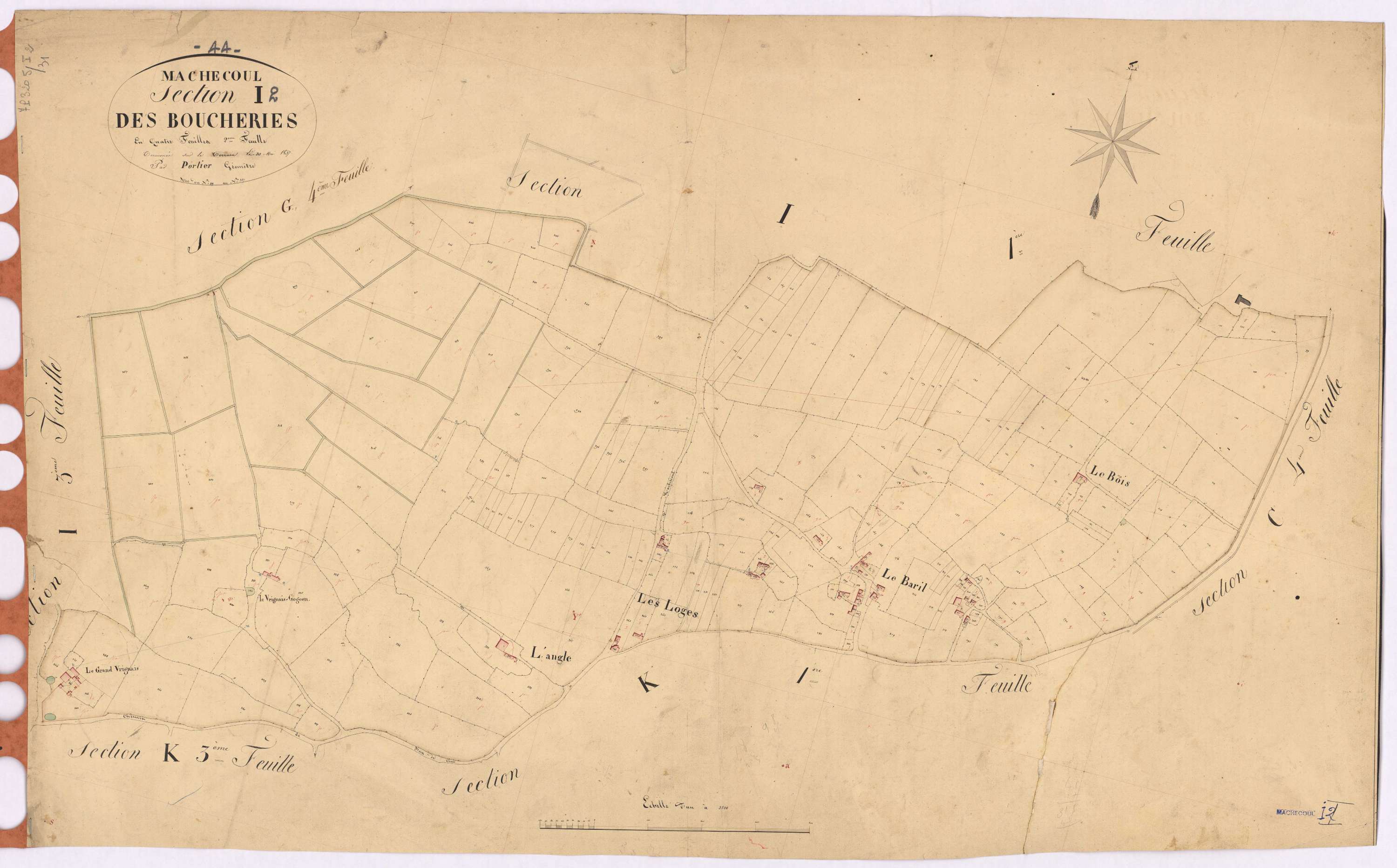 Machecoul - Section I2 Boucheries (section des) ; 99-357