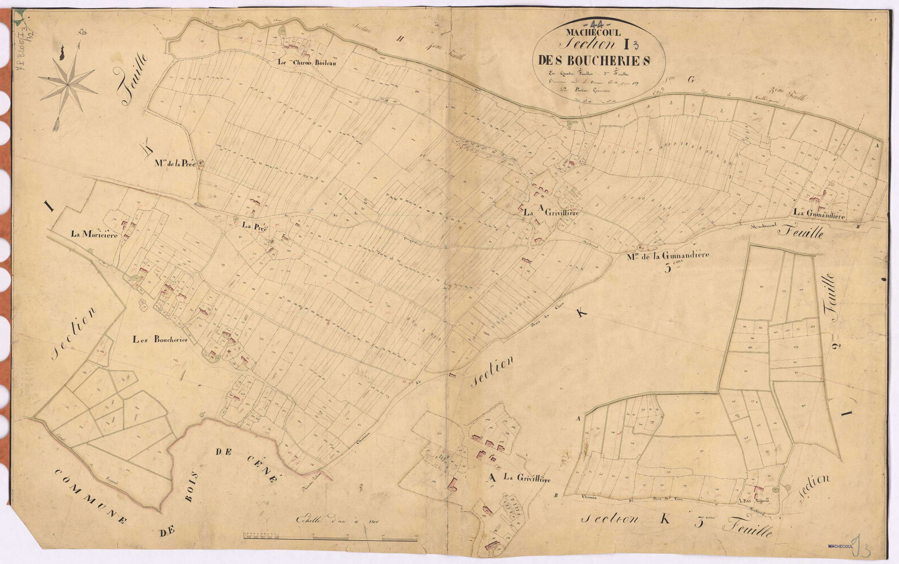 Machecoul - Section I3 Boucheries (section des) ; 358-1027