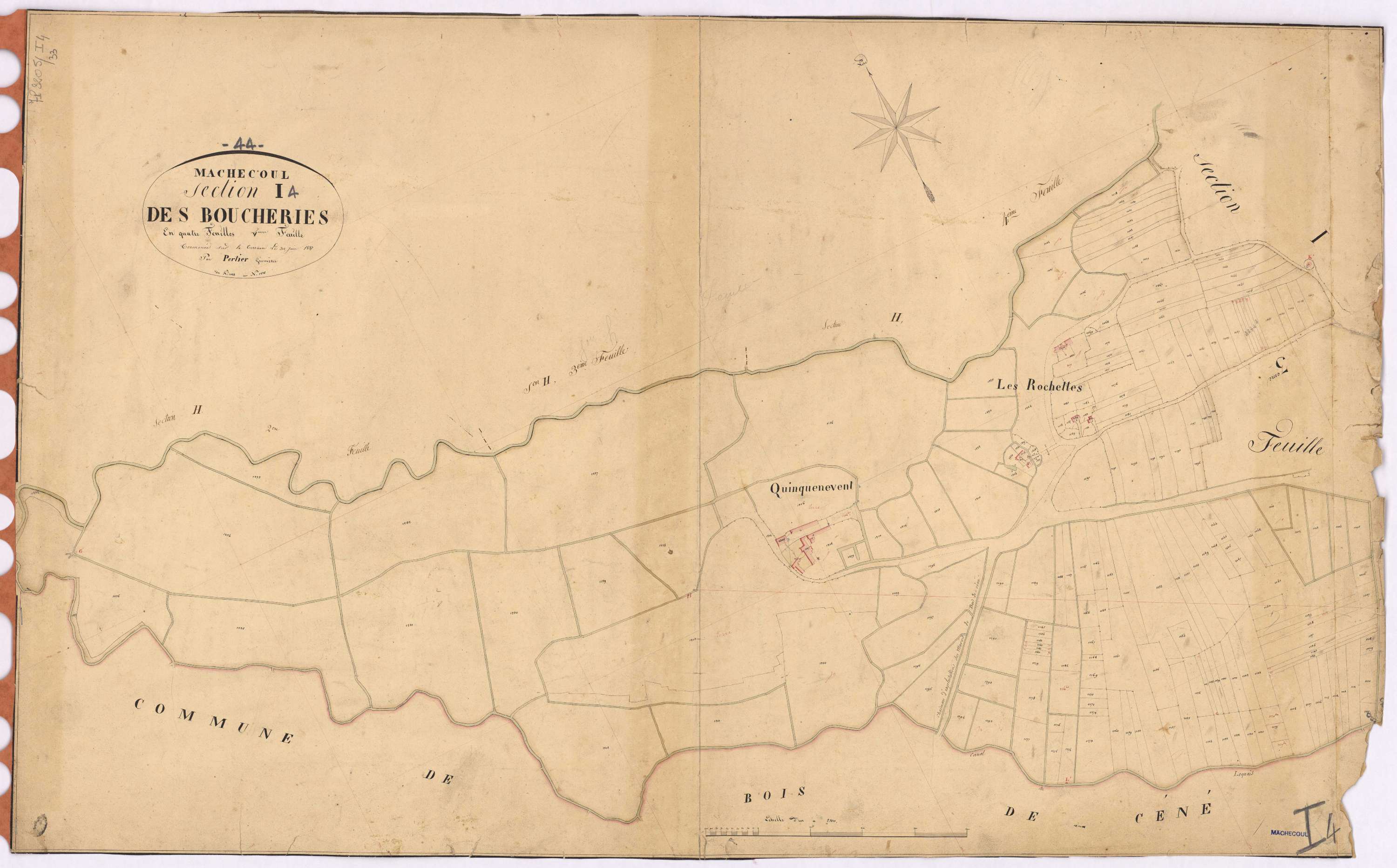 Machecoul - Section I4 Boucheries (section des) ; 1028-1238