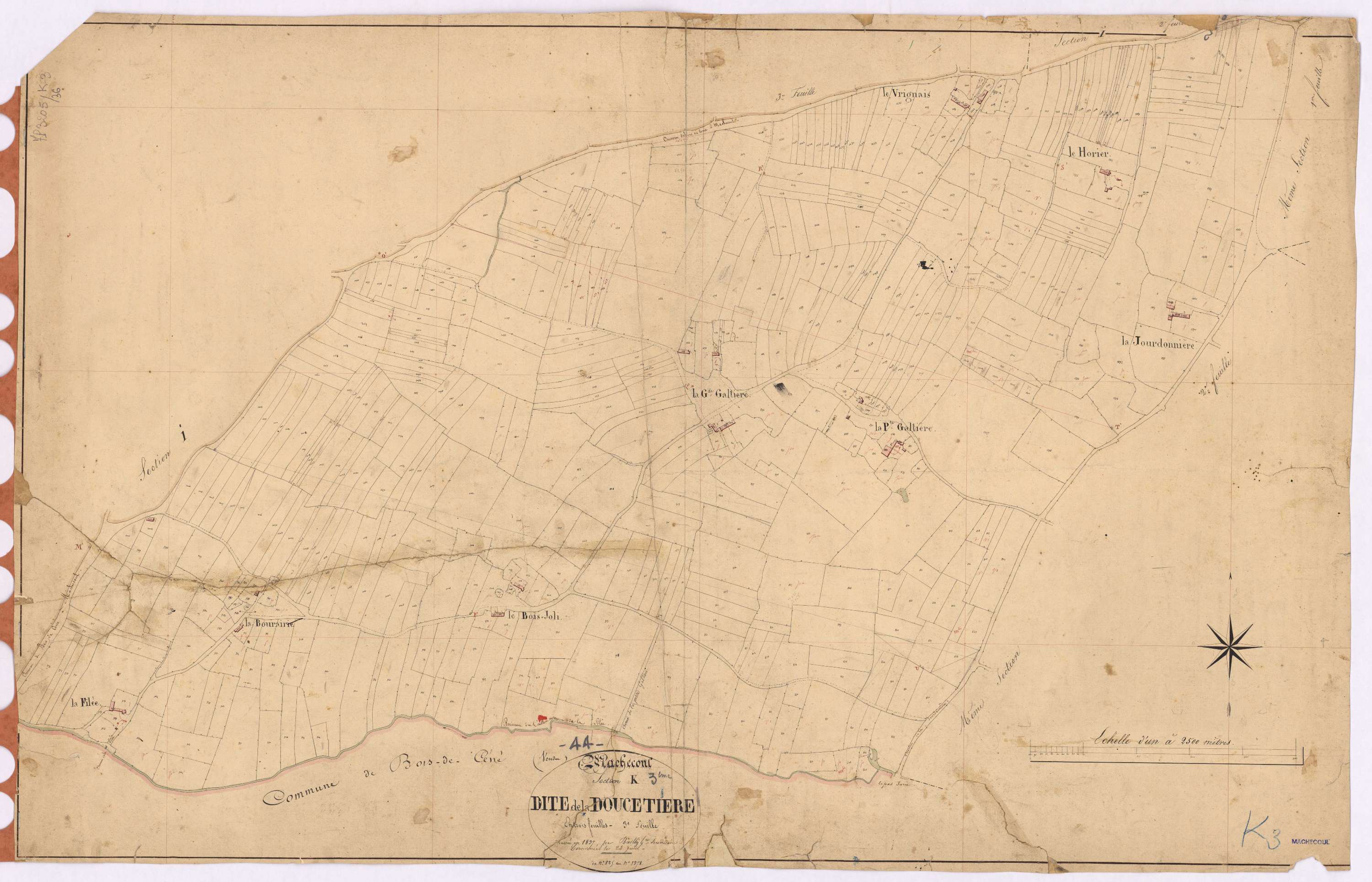 Machecoul - Section K3 Doucetière (section de La) ; 825-1378