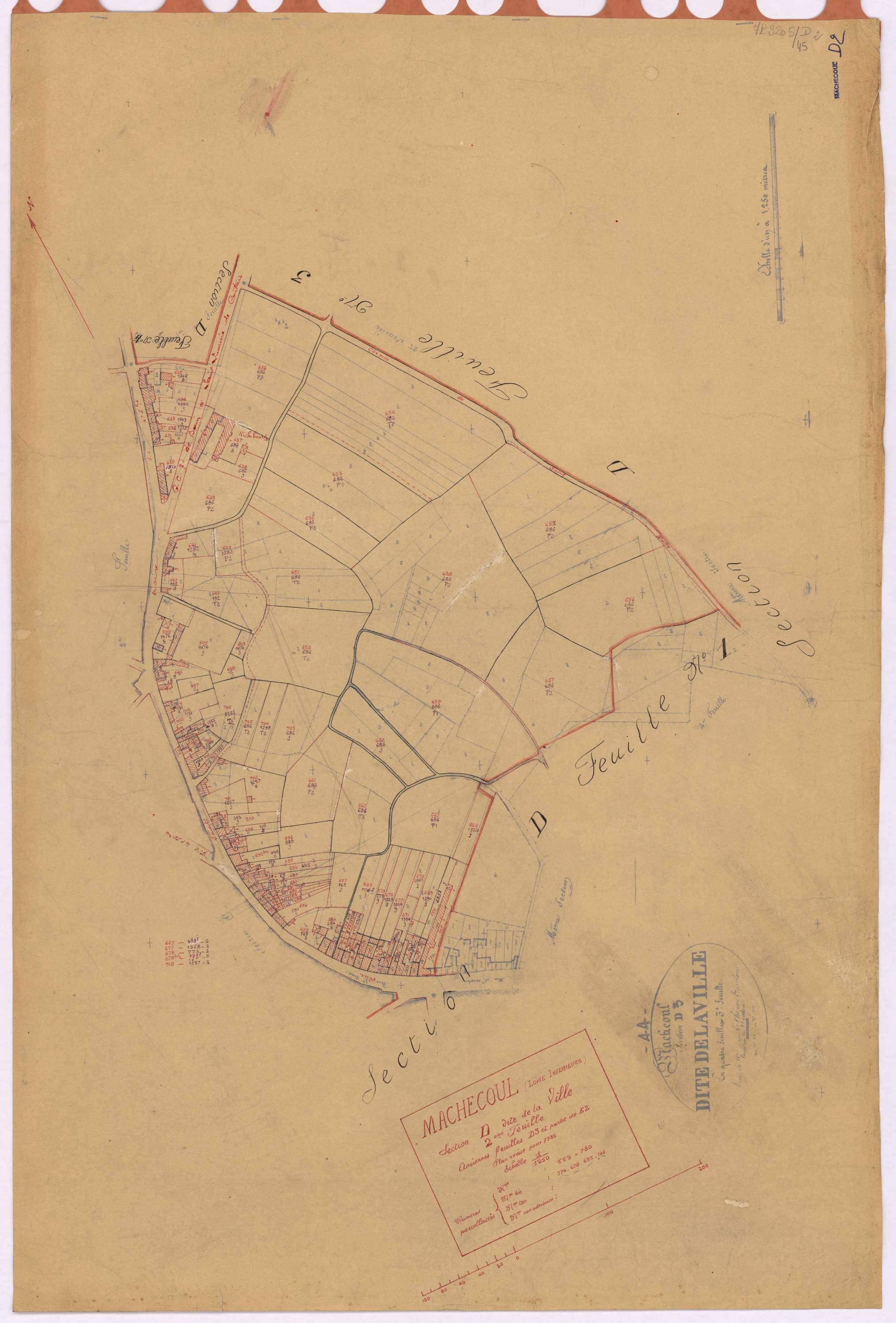 Machecoul - Section D2 Ville (section de La) ; 559-780